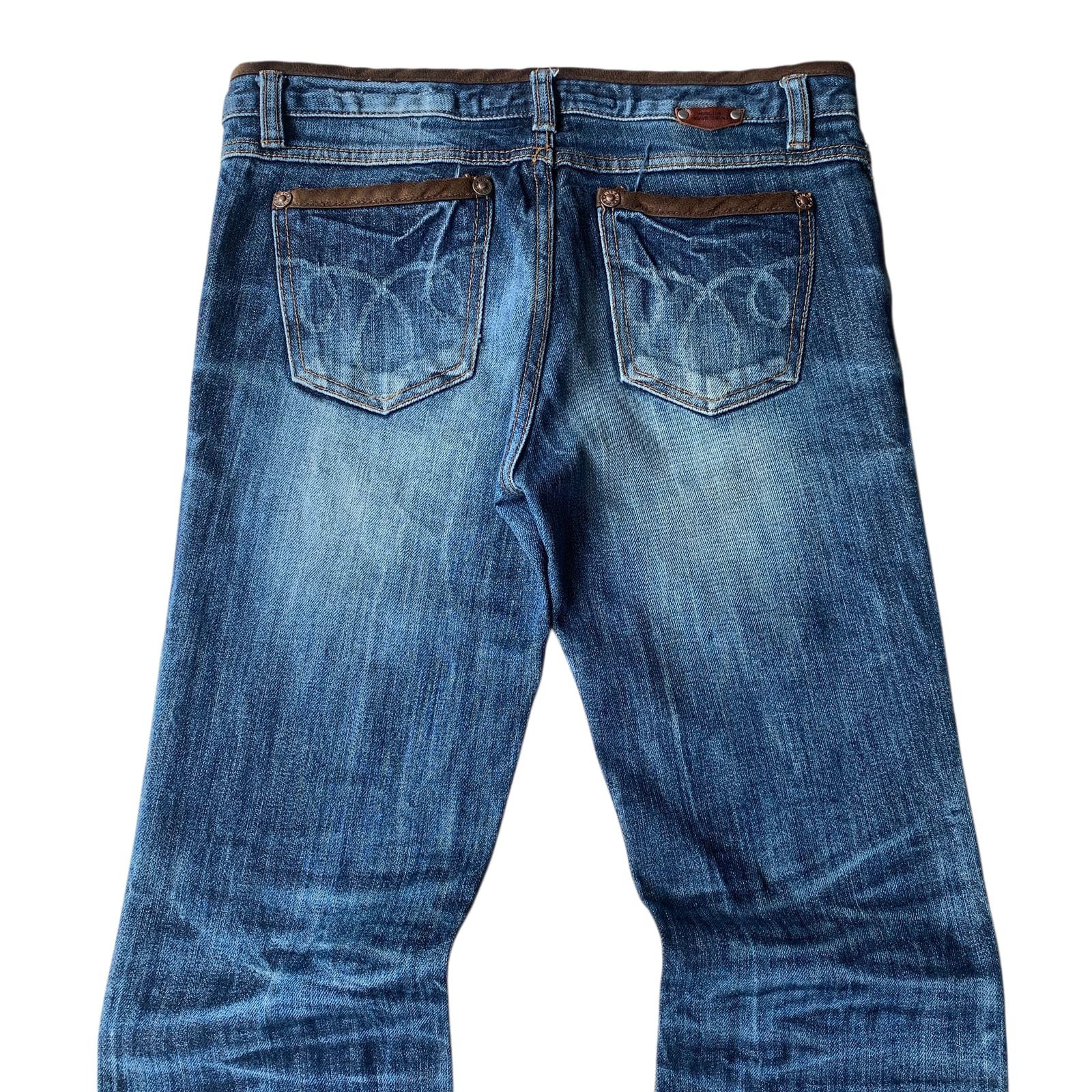 Japanese Brand Piolla Distressed Clawmark ifsix LGB Style Flare Denim Pants Size US 29 - 8 Thumbnail