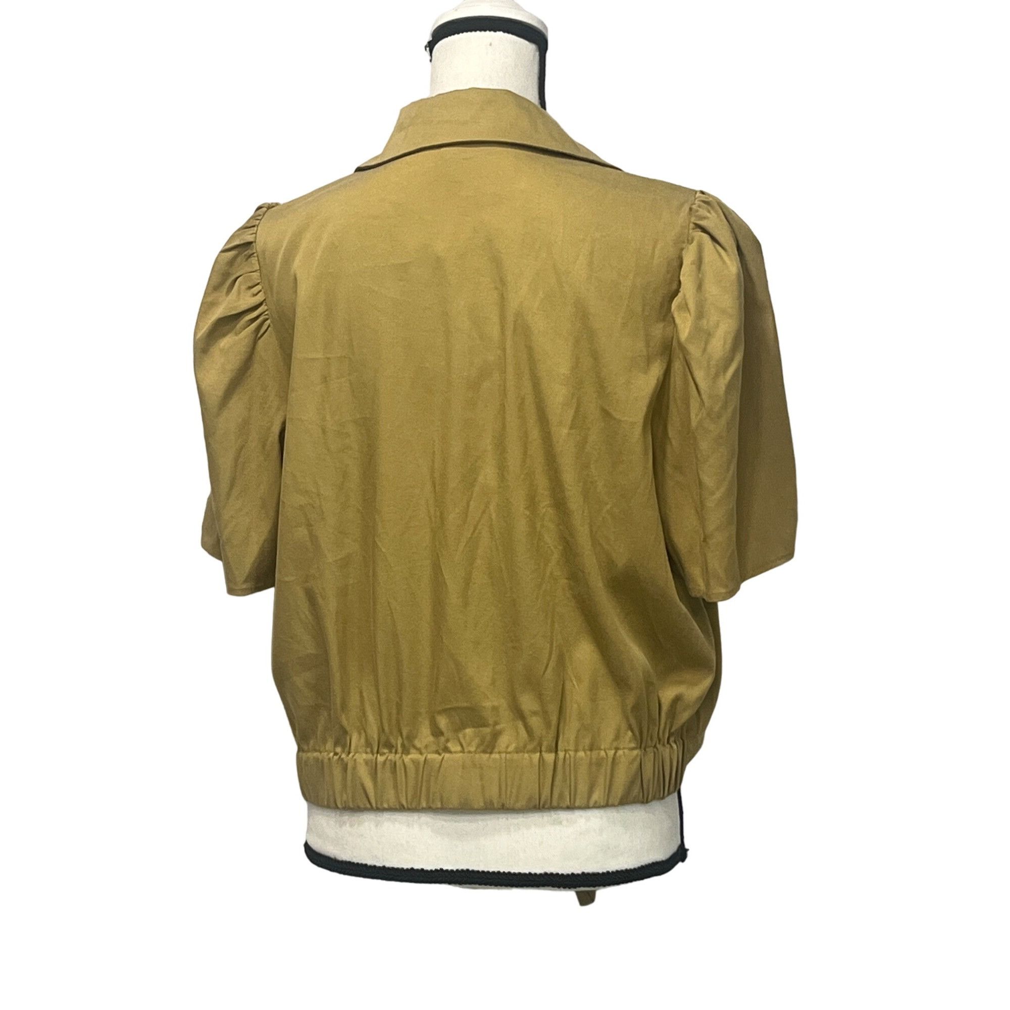 Other DR2 By Daniel Rainn Puff Sleeve Button-up Shirt In Golden Kh Size L / US 10 / IT 46 - 5 Thumbnail