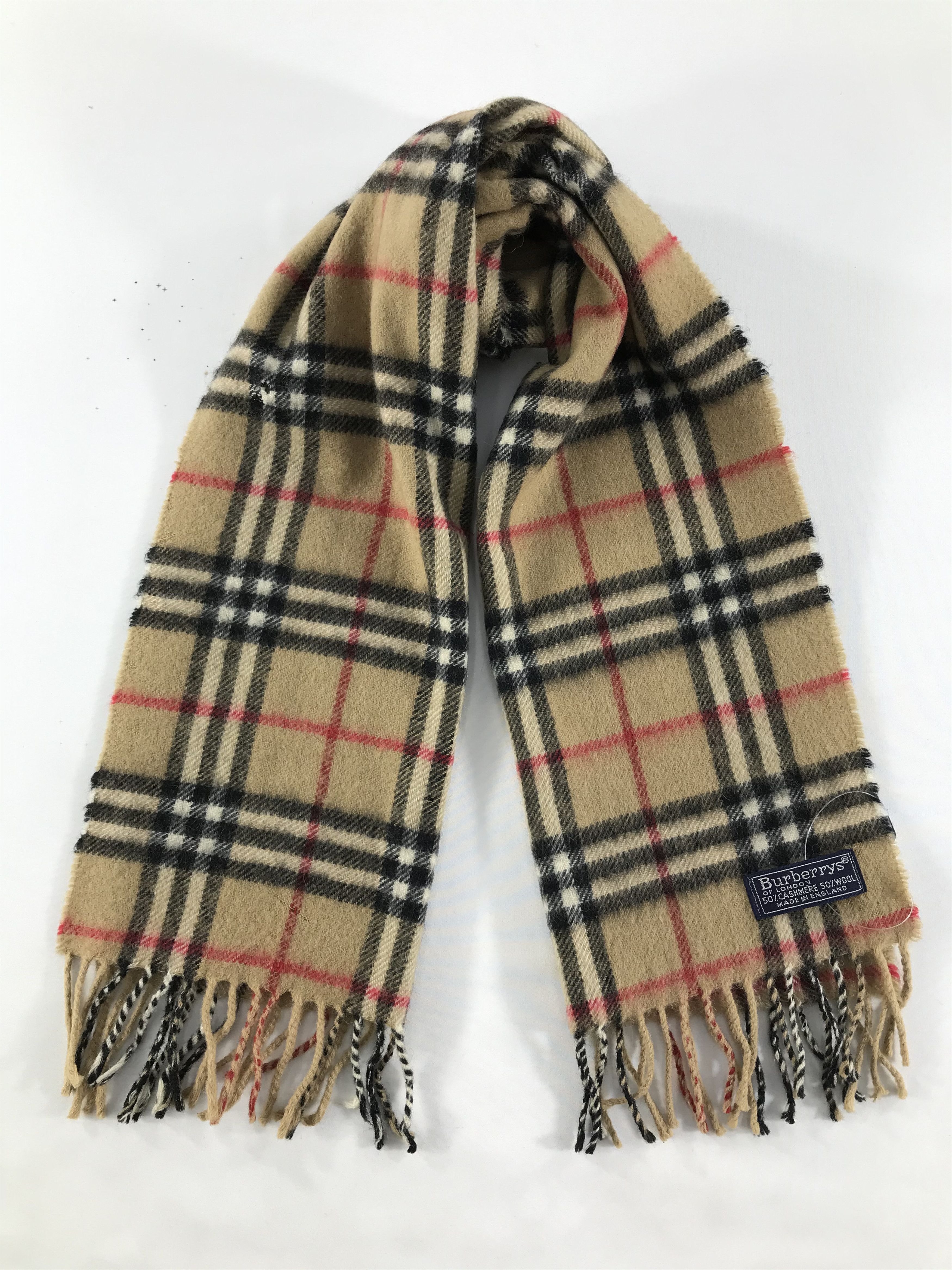 Vintage Burberry Scarf/Muffler/Neckwear MF977