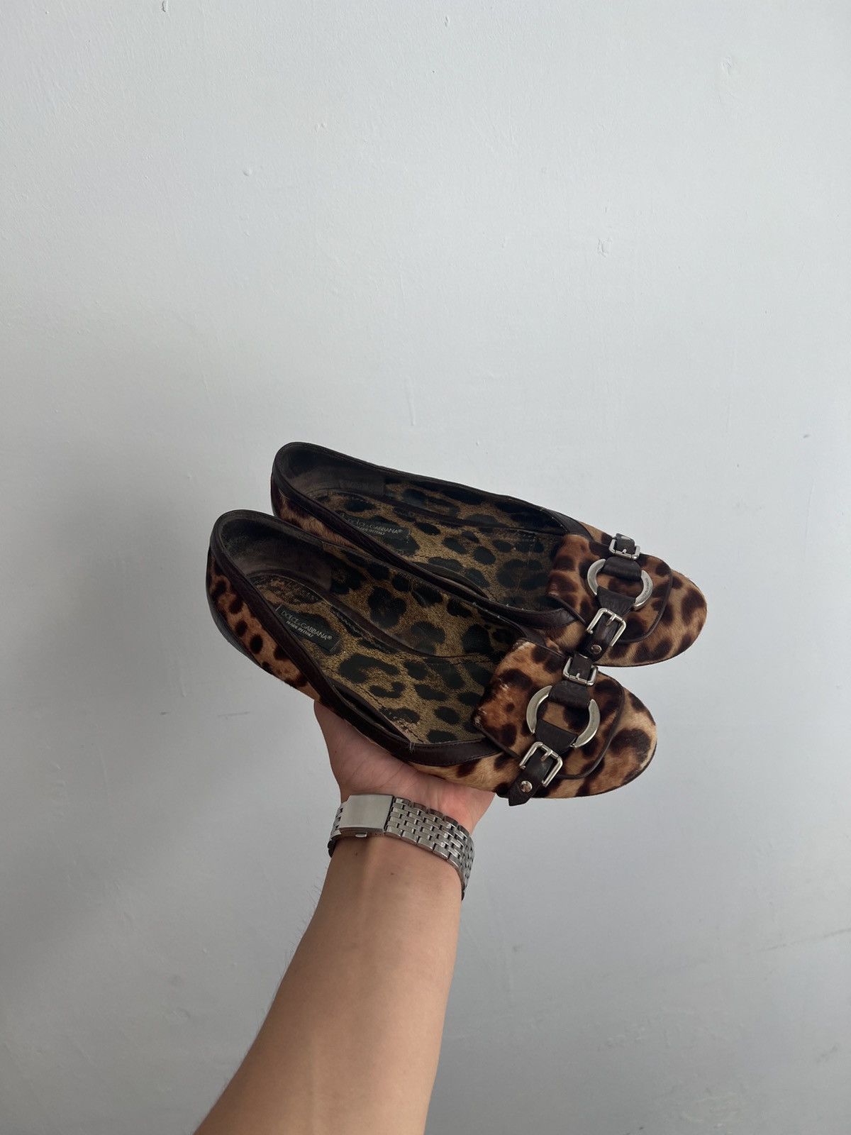 🐅Rare Dolce & Gabbana Leopard slides flats