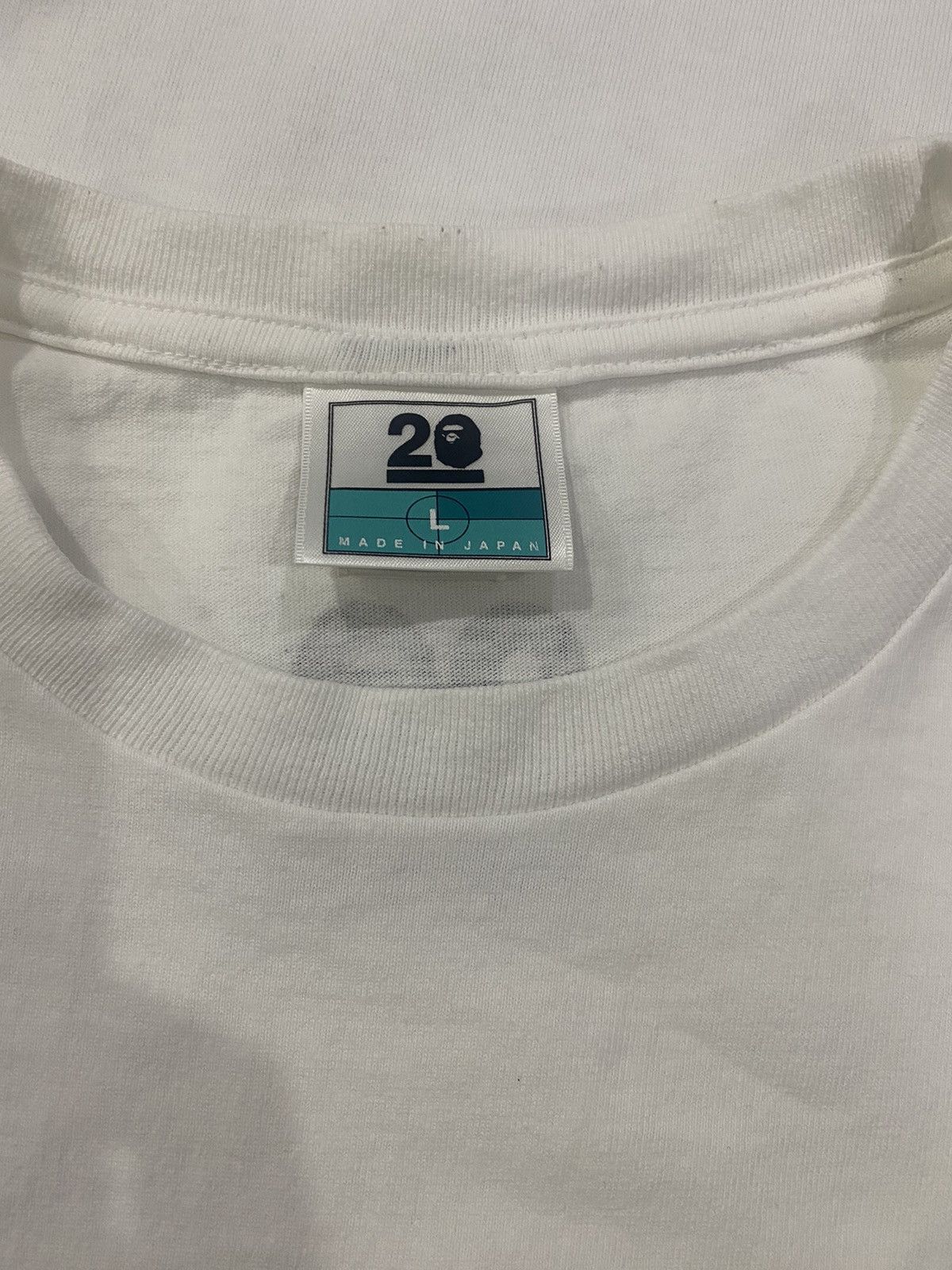 Bape vintage nowhere a bathing ape 20th aniversary tshirt Size US L / EU 52-54 / 3 - 6 Thumbnail