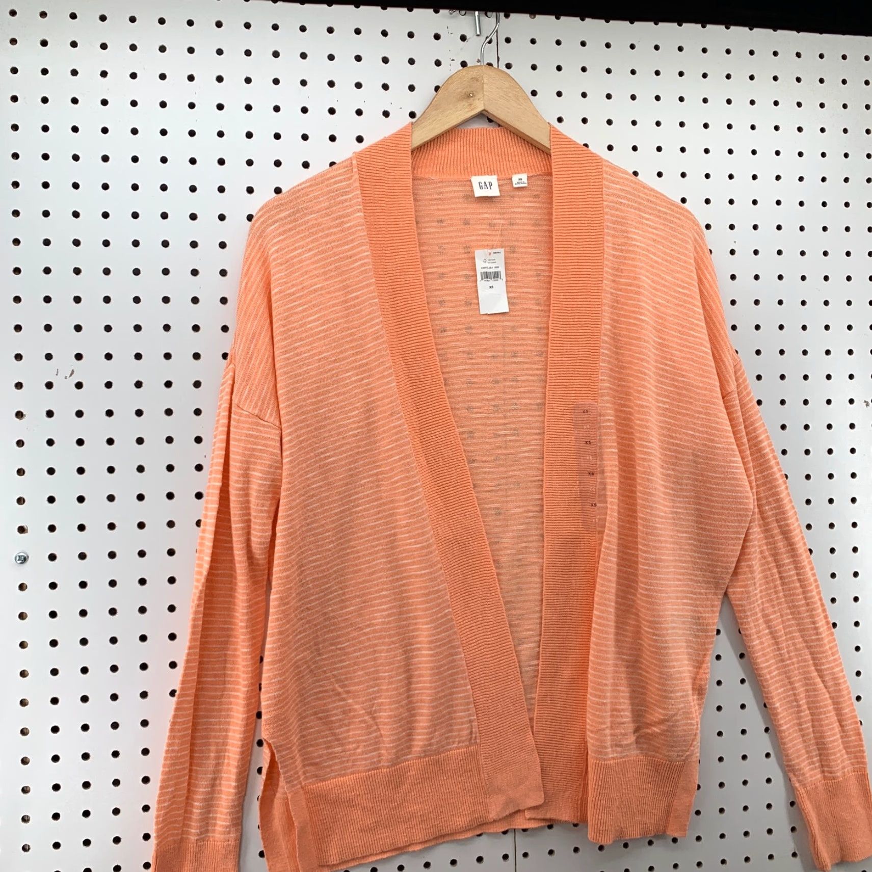 Gap Gap Open Cardigan Sweater Pink Knit Long Sleeve Light Weight XS Womens Regular Cotton Blend All Seasons Size XS / US 0-2 / IT 36-38 - 3 Thumbnail
