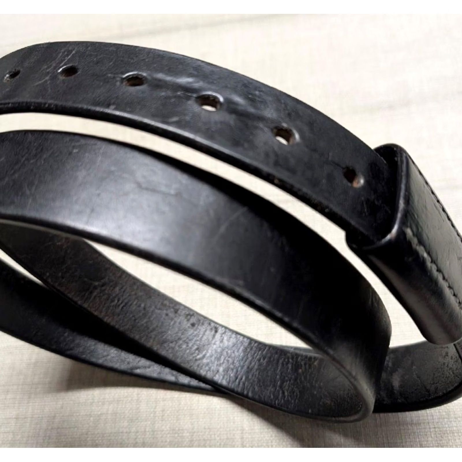 Vintage Two Fools Leather Goods belt Western Leather brown 48 Dress Belt Men's 1-1/2" width Harness Leather Size ONE SIZE - 2 Thumbnail