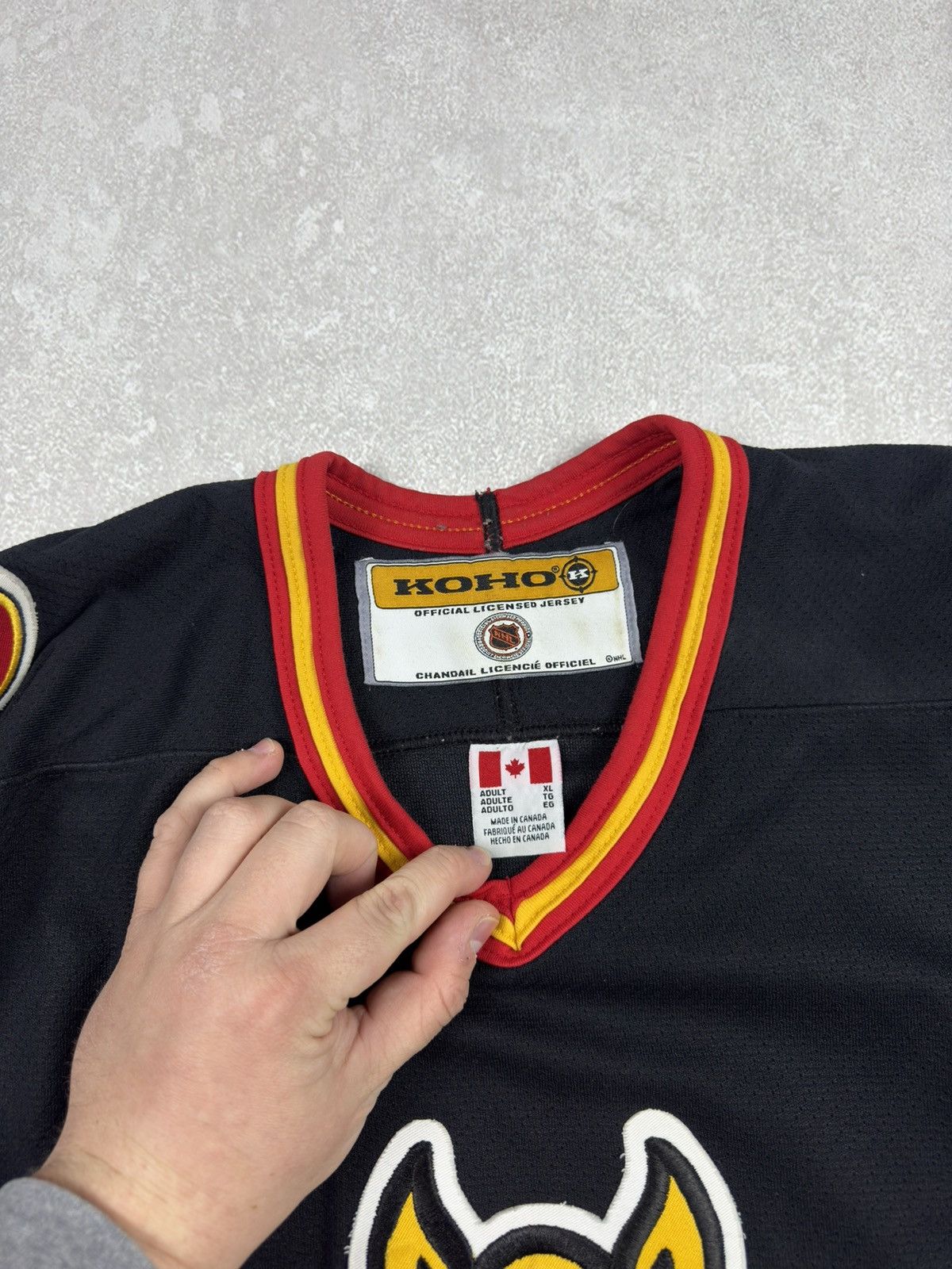 NHL Vintage 90s NHL Calgary Flames Koho Hockey Jersey Horse Logo Size US XL / EU 56 / 4 - 8 Thumbnail