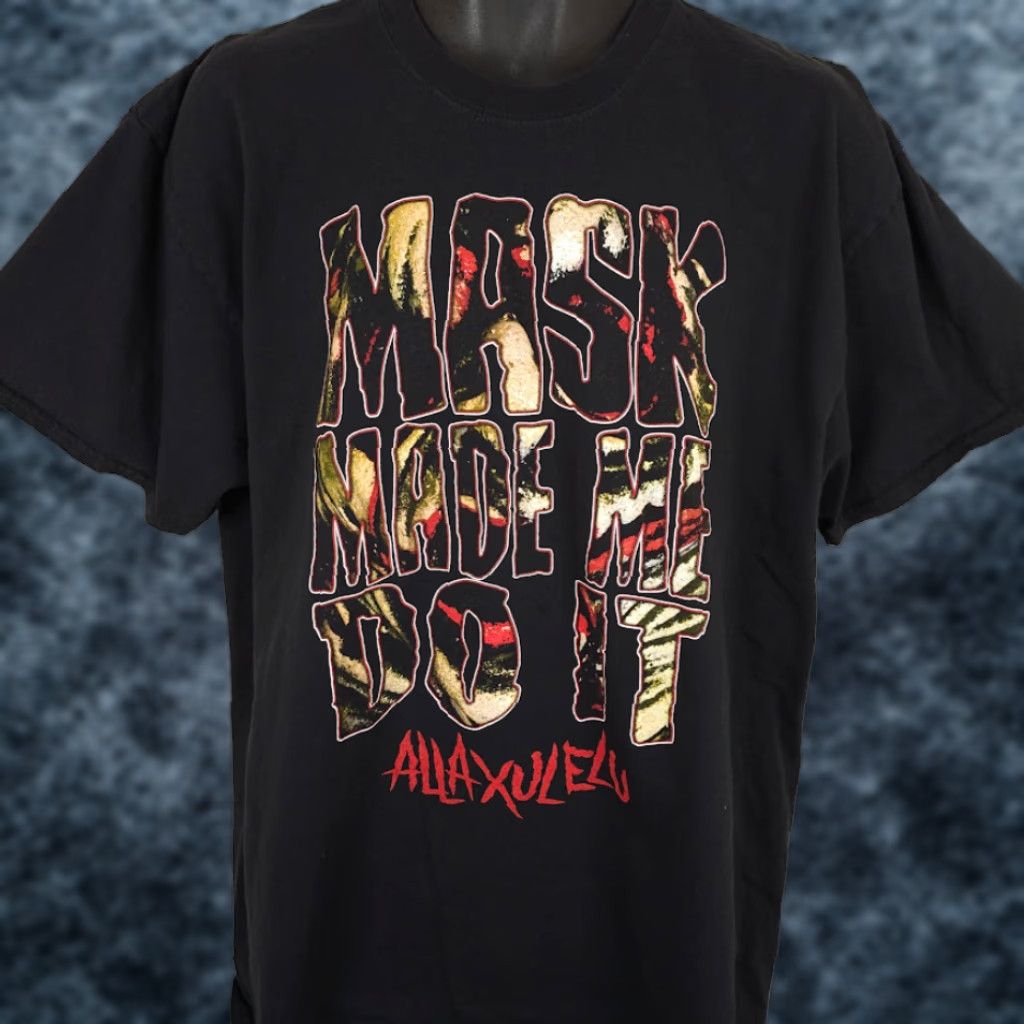 Alla Xul Elu T Shirt Mens XL Black Mask Made Me Do It Horrorcore Horror Rap Band Hip Hop tour 2010-2019 Mens XL Black Shirt