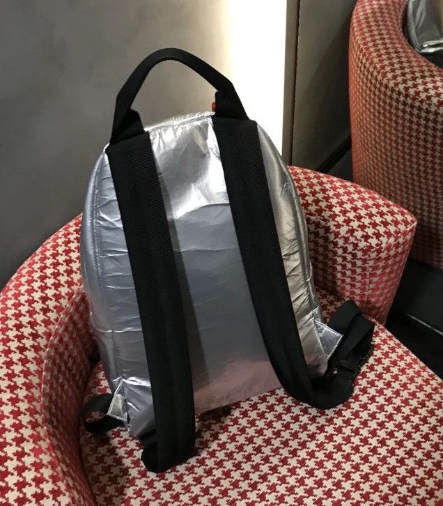 Palm Angels Palm Angels Silver Backpack w/ sensor tag clip Logo Size ONE SIZE - 10 Thumbnail