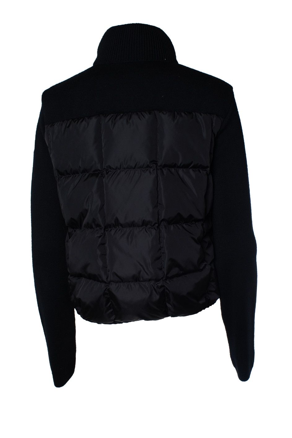 Moncler Moncler, hybrid padded cardigan in black Size M / US 6-8 / IT 42-44 - 4 Thumbnail