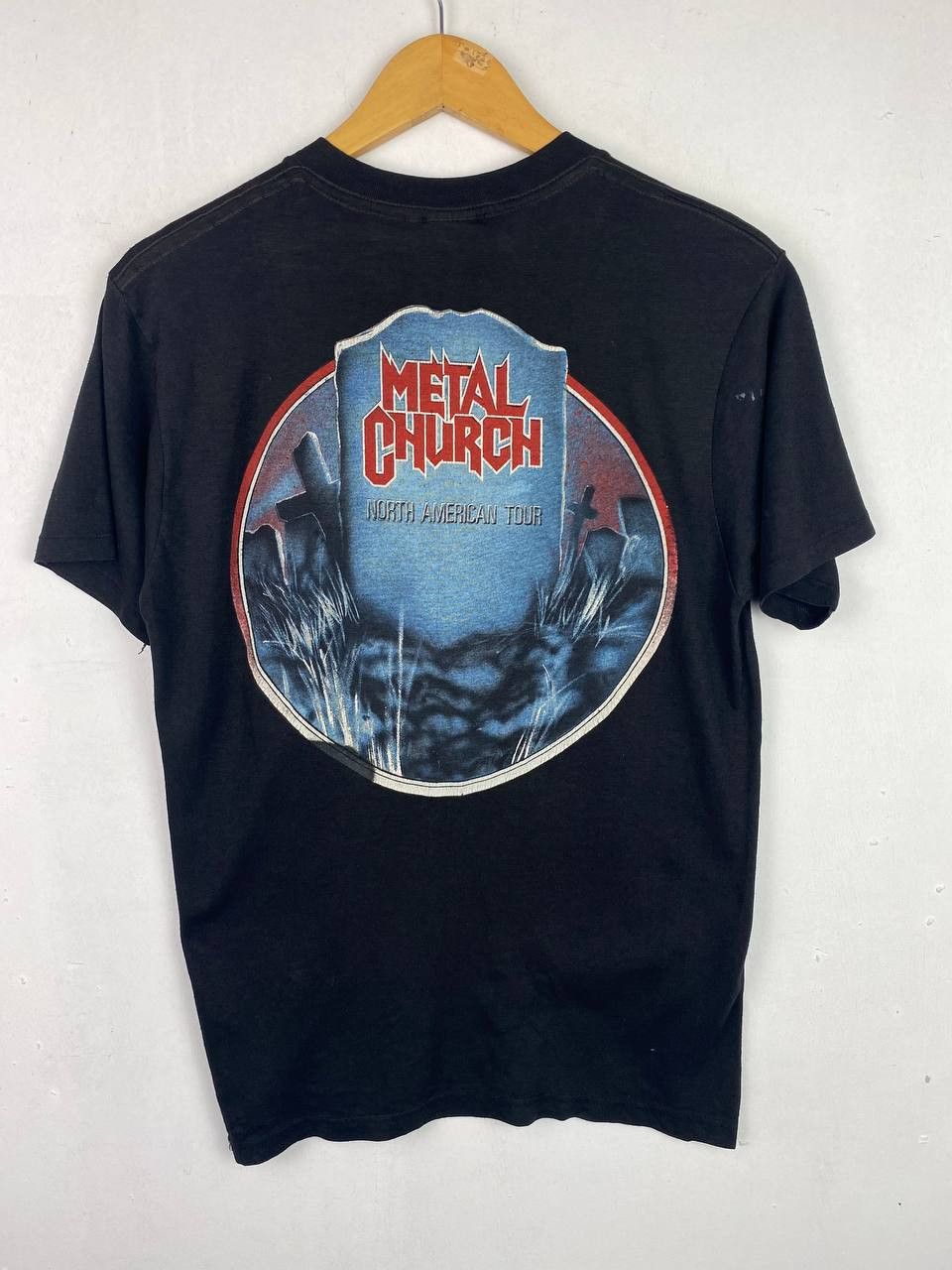 Band Tees vintage 80s metal church heavy metal band tee nice design Size US L / EU 52-54 / 3 - 8 Thumbnail