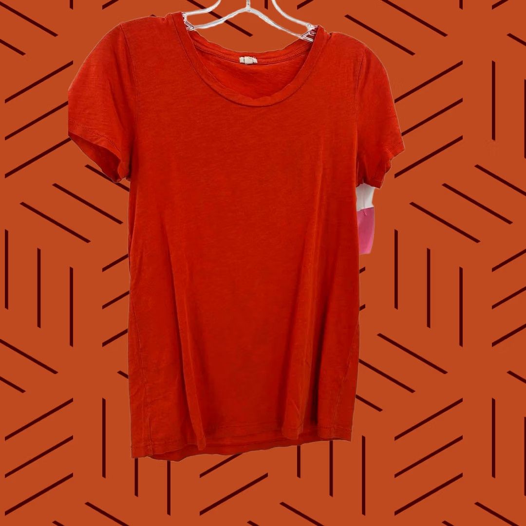 Vintage J Crew T-shirt Orange Small Size S / US 4 / IT 40 - 1 Thumbnail