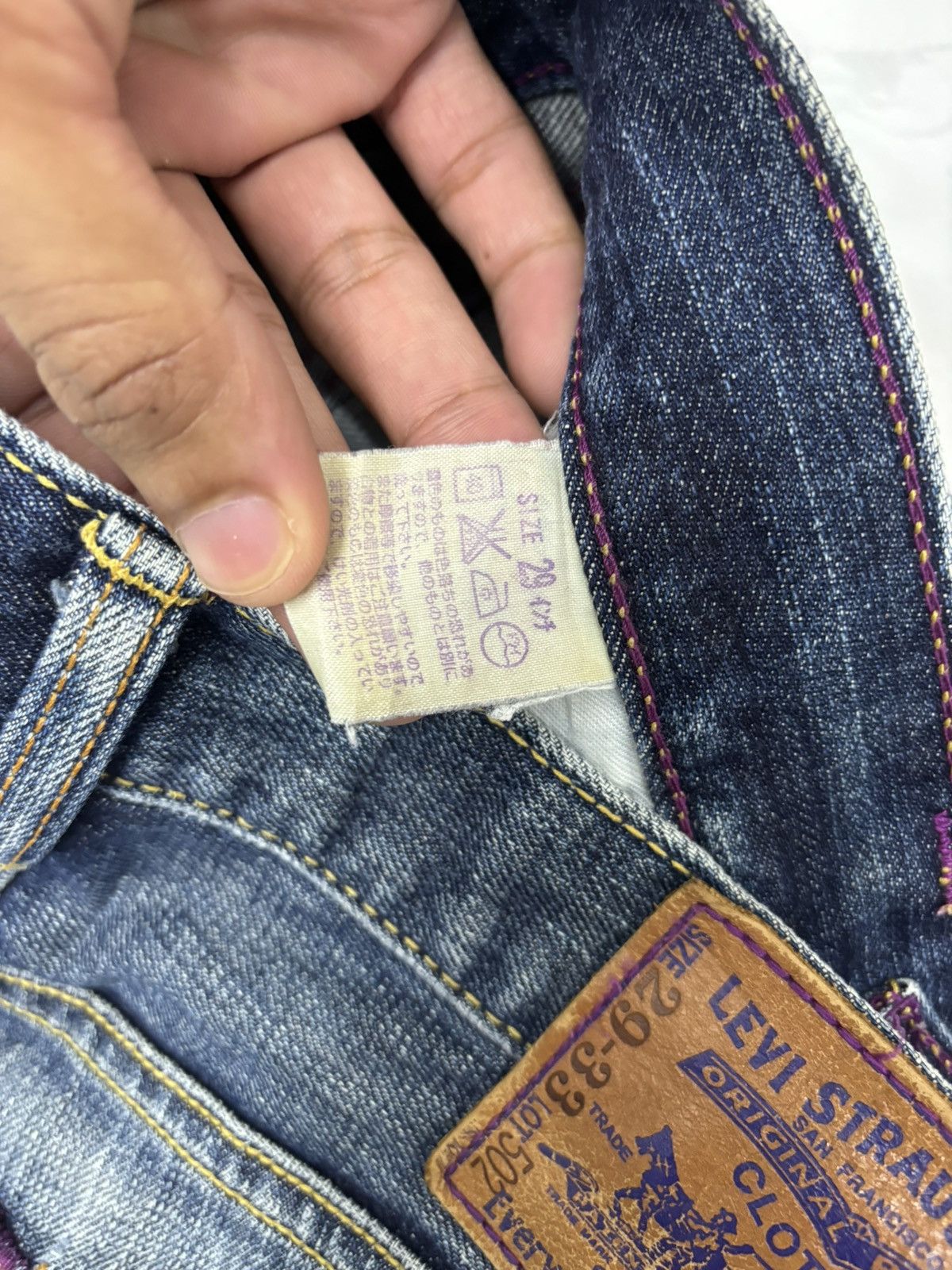 Levi's LEVIS 502 NON SELVEDGE DISTRESSED DENIM JEANS Size US 29 - 12 Thumbnail