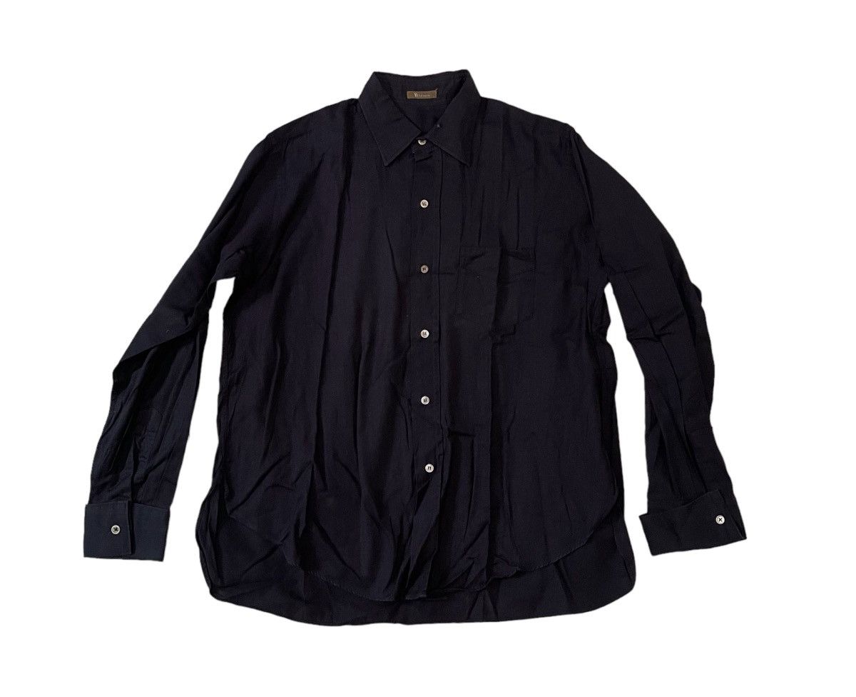 image of Vintage Yohji Yamamoto Y’S For Men Double Cuff Black Shirt (Size XL)