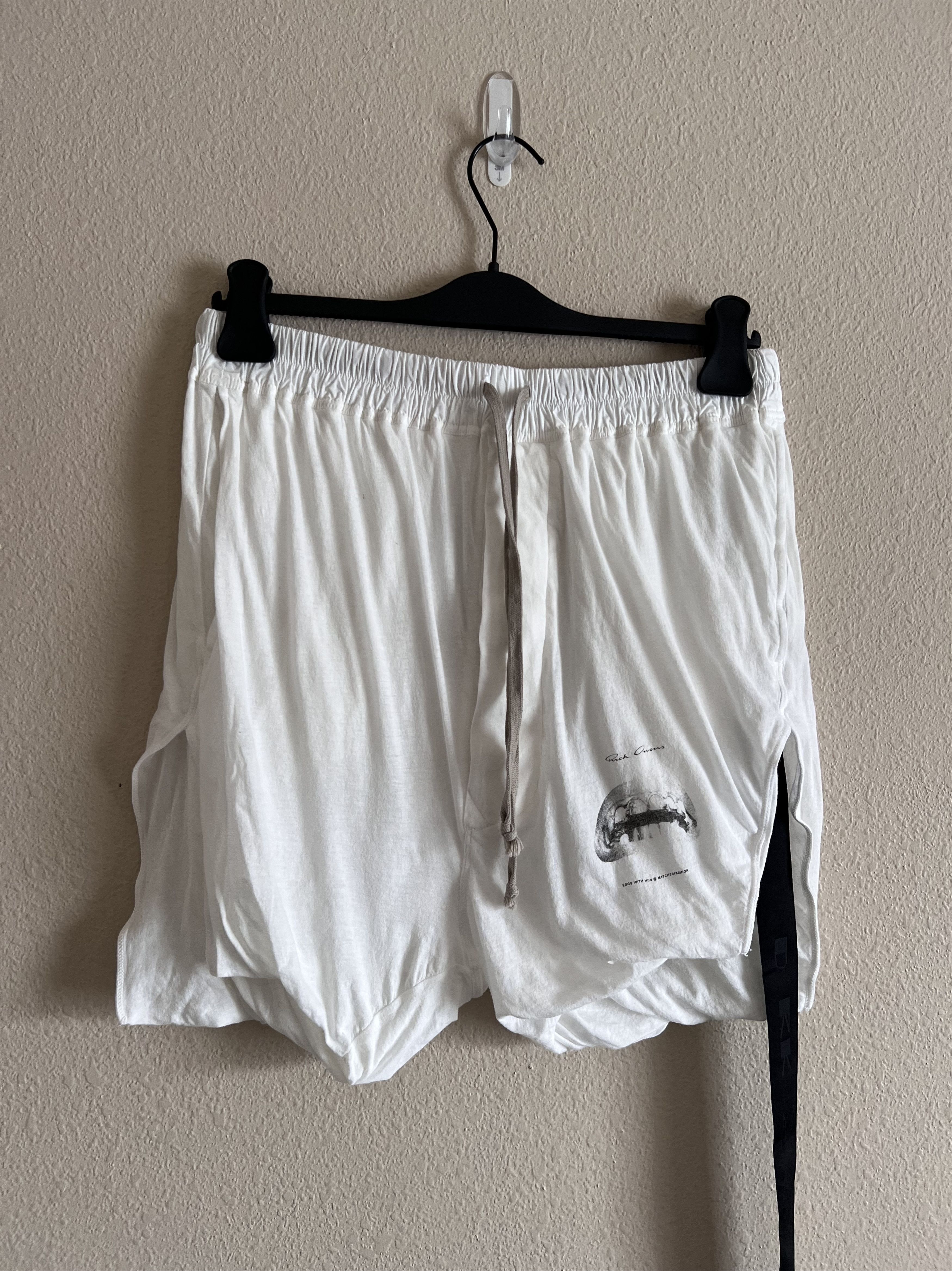 image of Rick Owens Drkshdw Rick Owens Michele Lamy Phelg Doubled Boxers In Milk in White, Men's (Size 30)