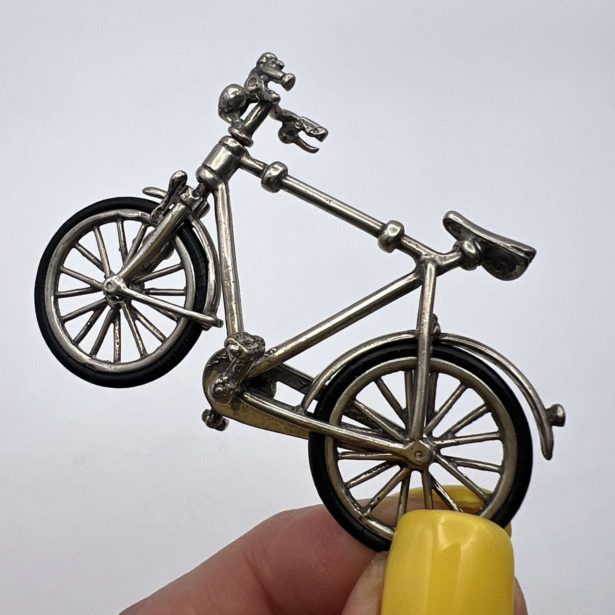 Vintage Vintage Miniature Silver 800 Figure Statue Bike Collectible Size ONE SIZE - 7 Thumbnail