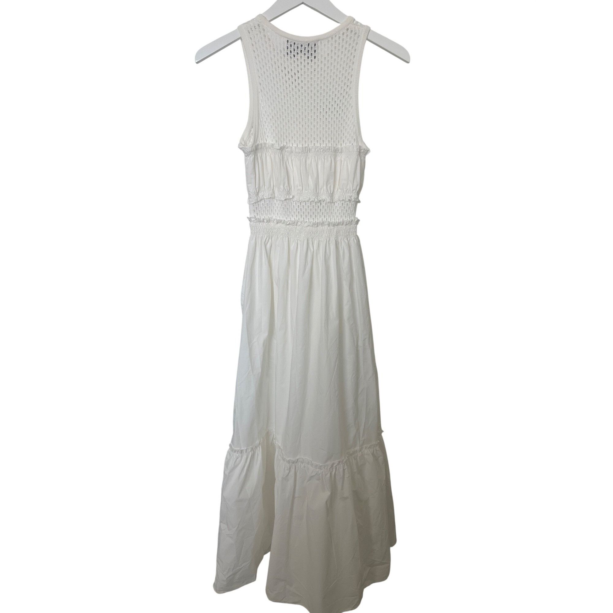 Anthropologie Mare Mare X Anthropologie White Sleeveless Crochet Maxi Dres Size XXS / US 00 / IT 34 - 10 Thumbnail