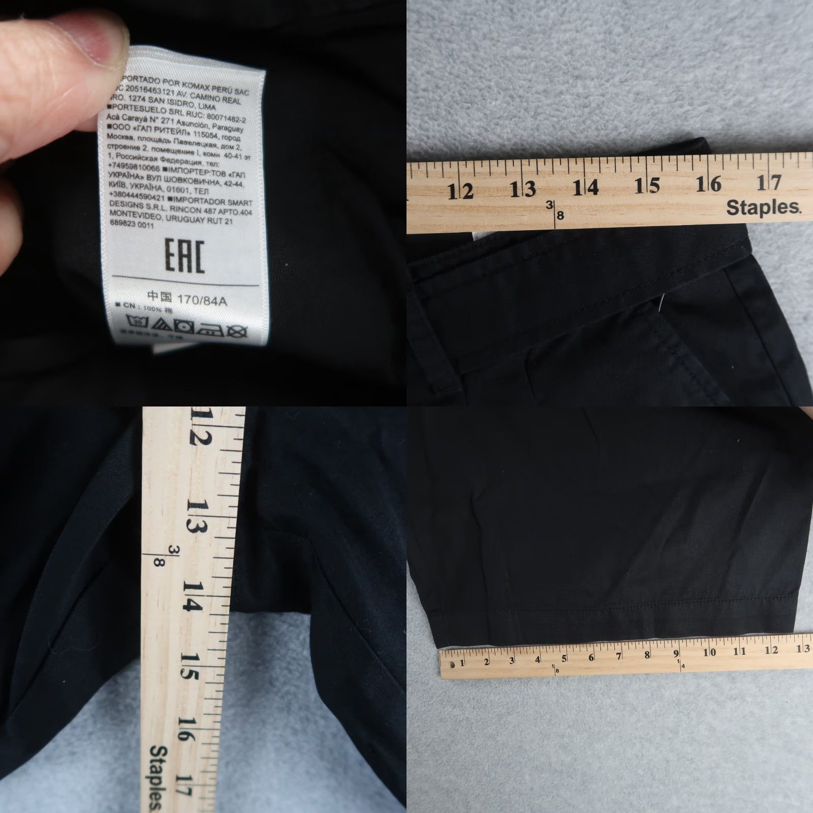 Gap Gap Womens Belted Cotton Twill Shorts Pleat Front Black NWT Size 14 Shorts Casual Chino Pockets Belted Womens 14 Black Size 36" / US 14 / IT 50 - 8 Thumbnail