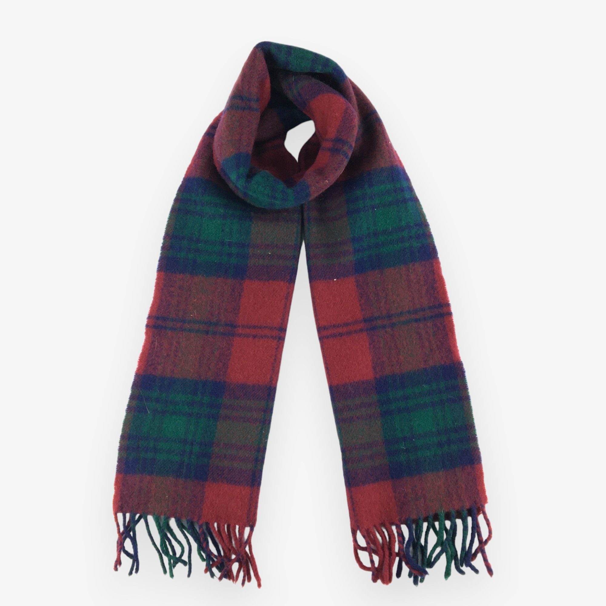 Vintage Ralph Lauren Scarf Tartan Plaid Check Wool Scarves