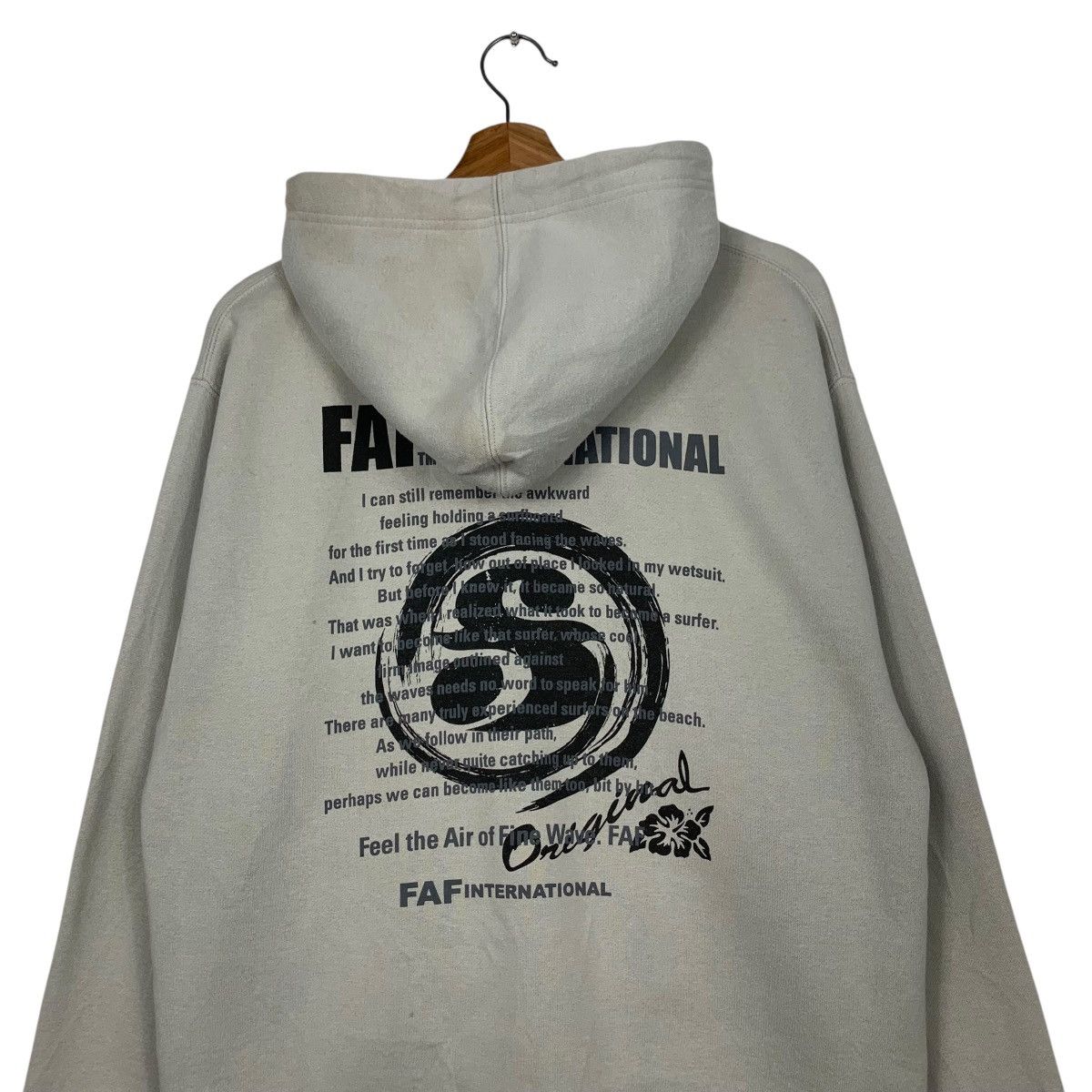 Vintage FAF INTERNATIONAL Big Logo Surfing Zipper Hoodies #2529-C114 Size US L / EU 52-54 / 3 - 2 Thumbnail