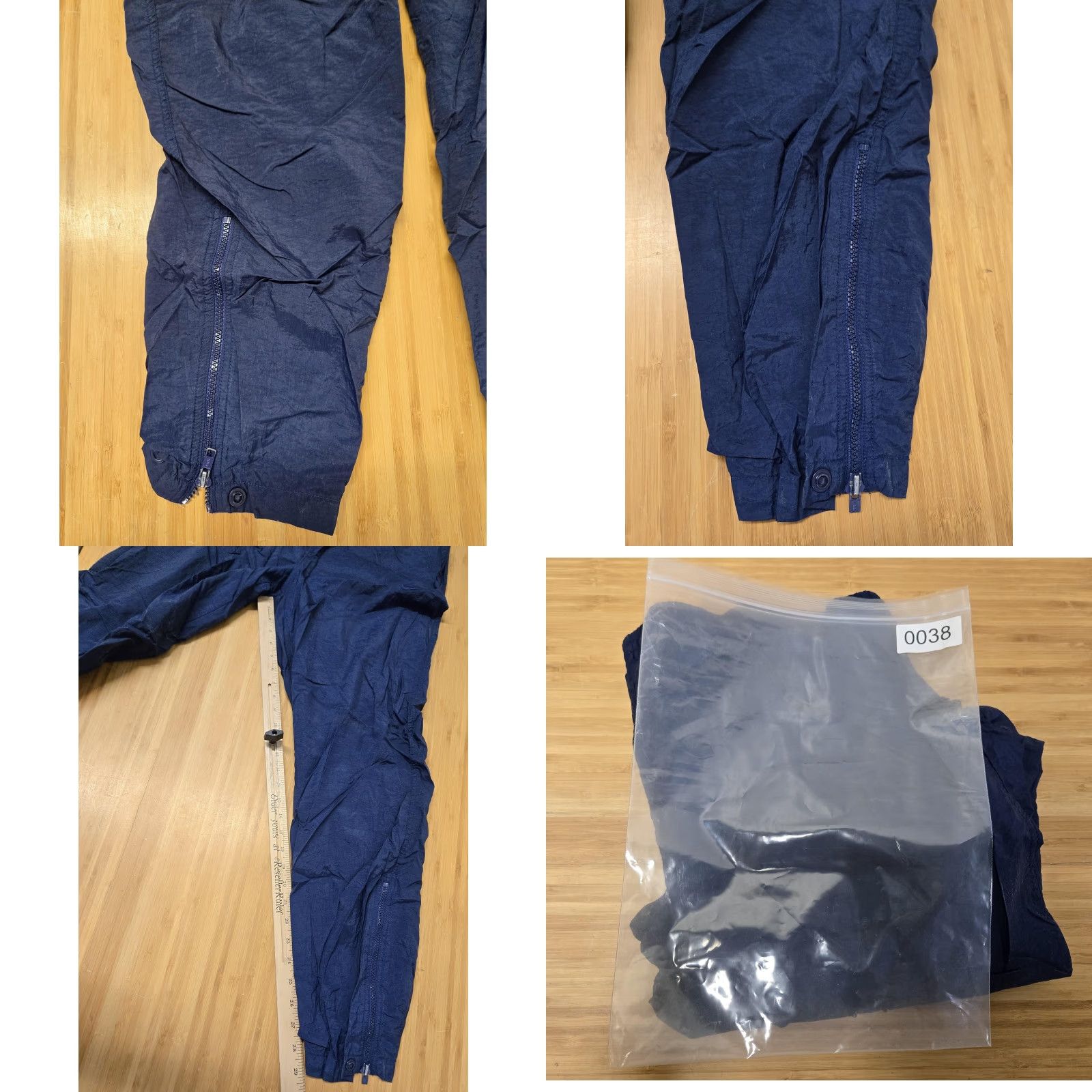 Nike Nike Track Pants Mens M Navy Windbreaker Ankle Zip Foot Locker Size US 31 - 8 Thumbnail