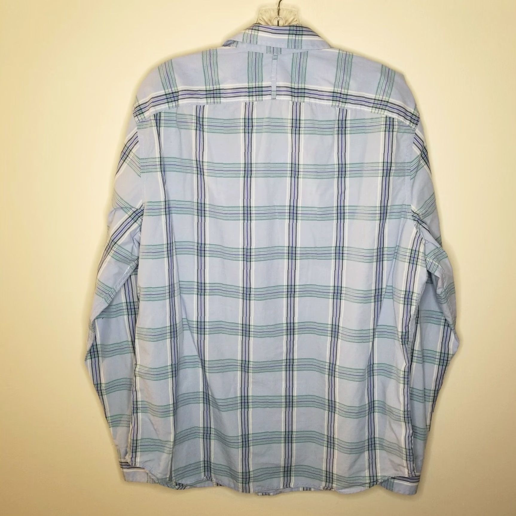 Banana Republic VINTAGE? No. Banana Republic Shirt Mens Blue Plaid Grant Slim Fit Long Sleeve Button-Up Size L Size US L / EU 52-54 / 3 - 4 Thumbnail
