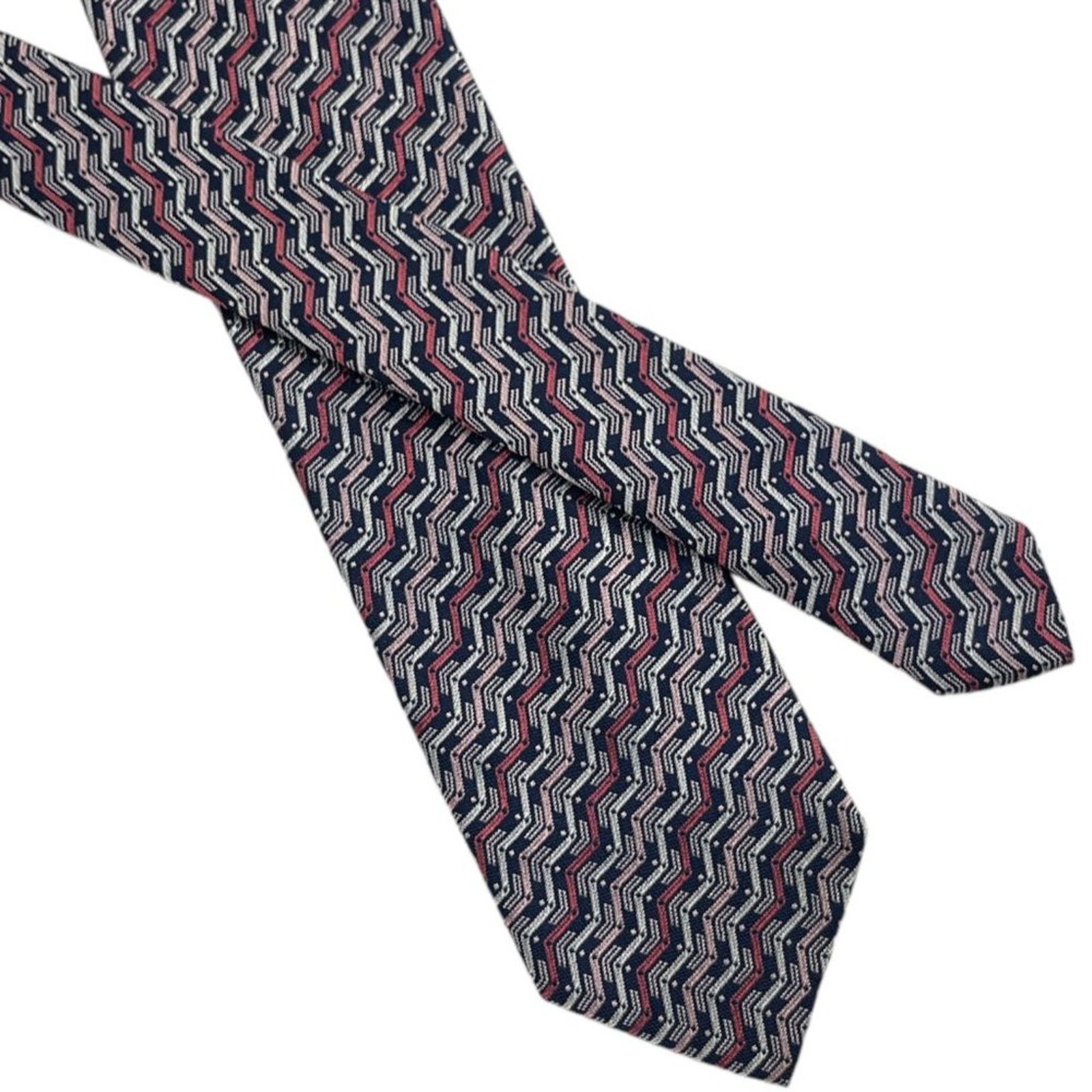 Missoni Missoni Men's 100% Silk Tie Diagonal Chevron Stripe Necktie Size ONE SIZE - 5 Thumbnail