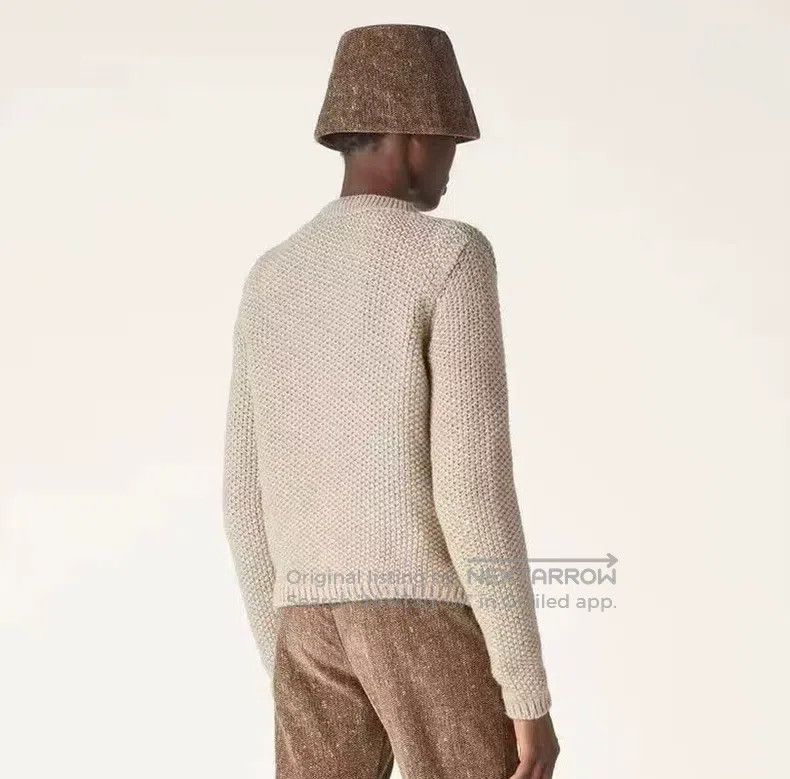 Loro Piana Loro Piana Khaki Coarse Knit Cashmere Cardigan Size XS / US 0-2 / IT 36-38 - 9 Thumbnail