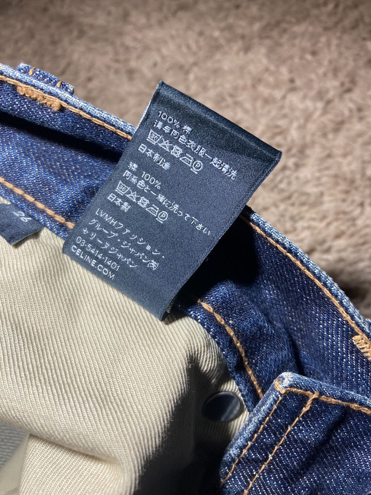 Celine AW24 Celine Indigo Dark Wash Straight Leg Kurt Jeans Hedi Size US 26 / EU 42 - 10 Thumbnail