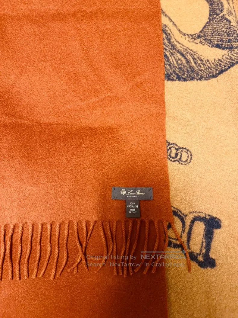 Loro Piana Loro Piana Cashmere Scarf, Brick Red Size ONE SIZE - 7 Thumbnail