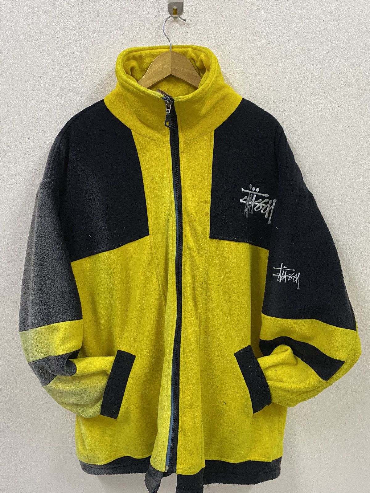 Stussy Vtg Stussy Fleece Jacket Big Logo Size US XL / EU 56 / 4 - 2 Thumbnail