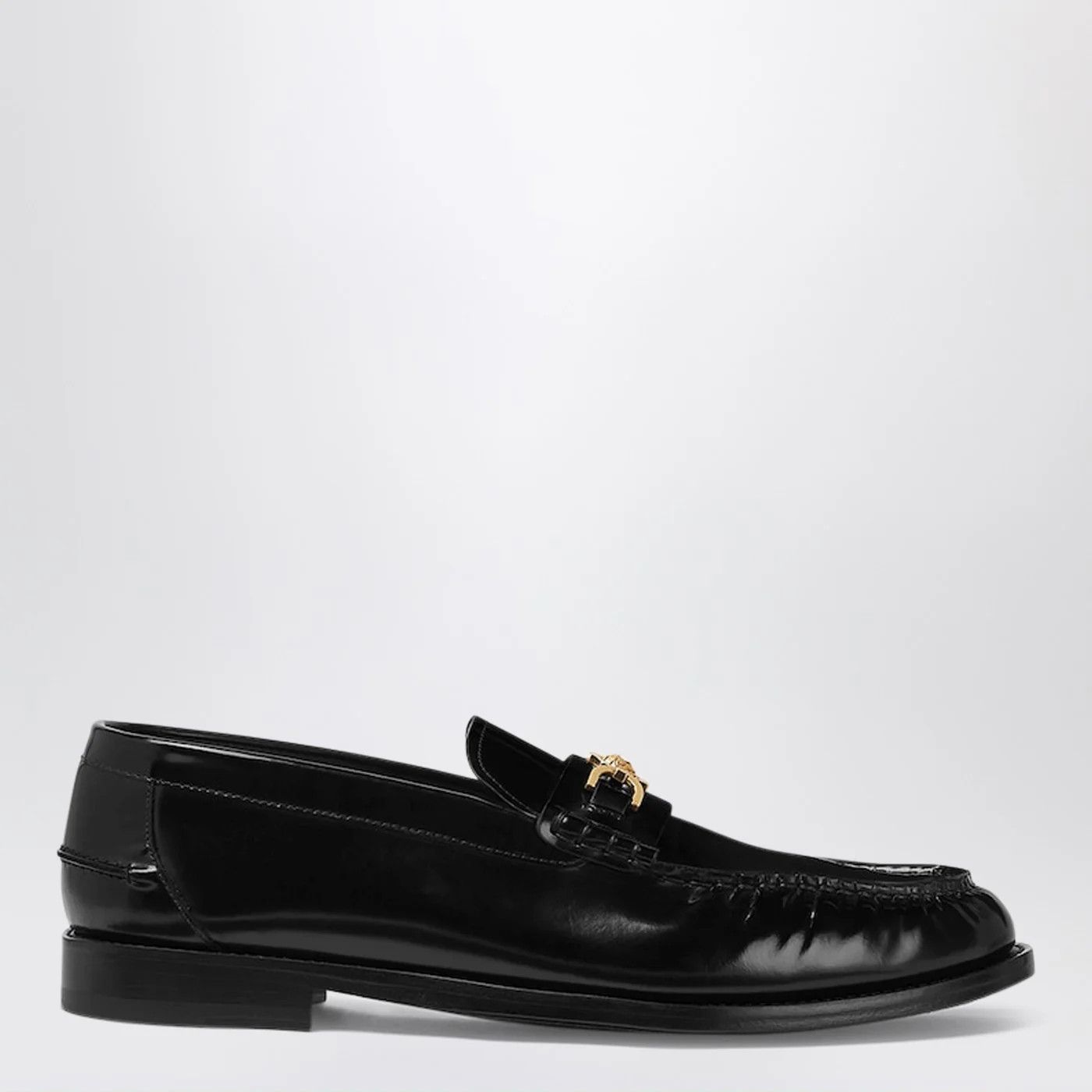 Versace O1d2blof0326 Leather Loafers in Black Size US 10 / EU 43 - 4 Thumbnail