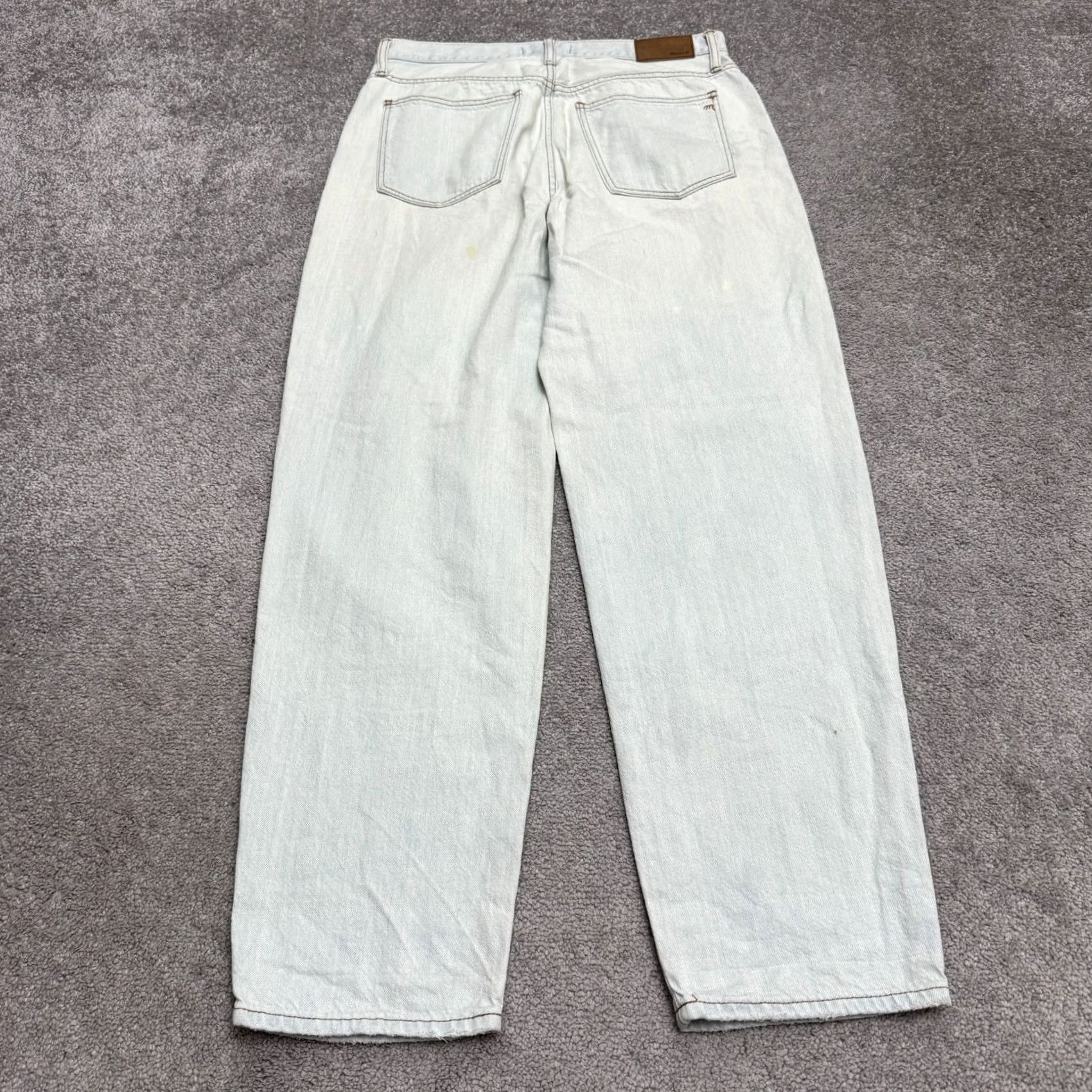 Madewell Madewell Jeans Womens 27 Blue The Slouchy Boyjean Distressed Denim Acid Light Wash Size 27" / US 4 / IT 40 - 2 Thumbnail