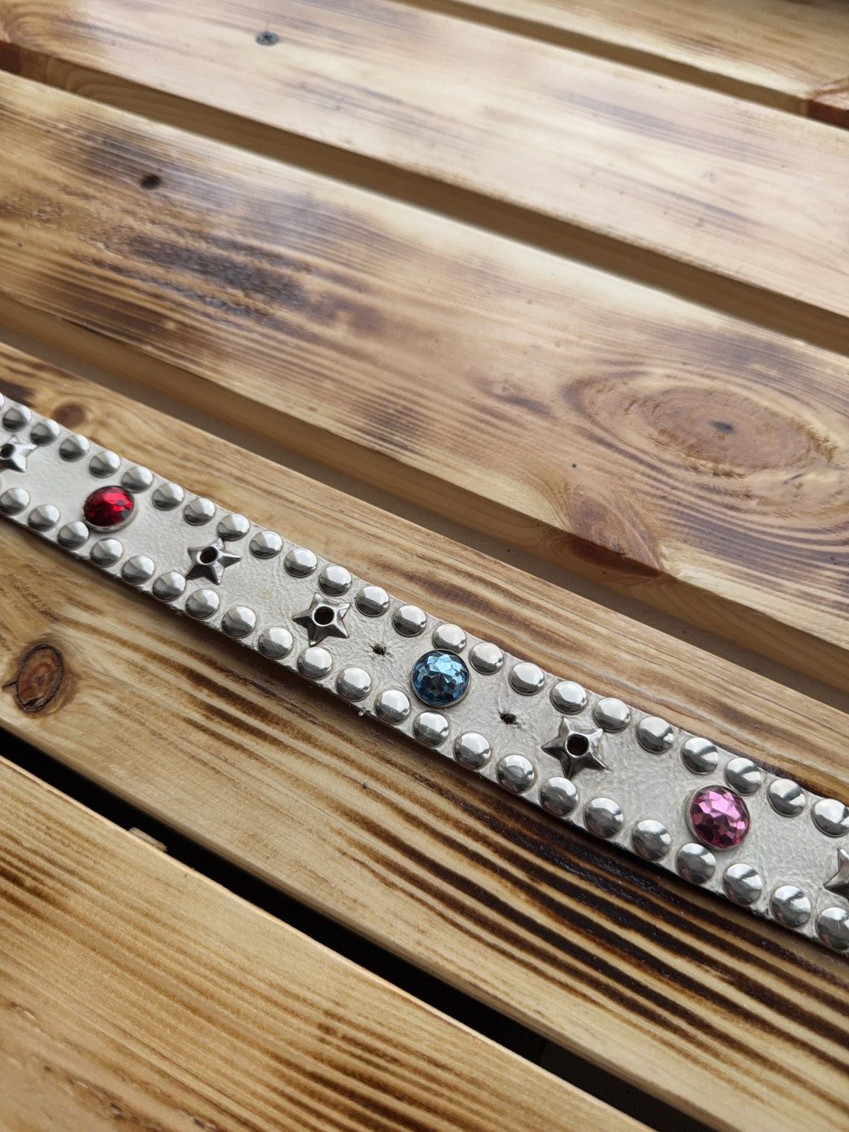 If Six Was Nine Vintage Japanese Studded Leather Punk Emo Rock Goth Y2K belt Size ONE SIZE - 9 Thumbnail