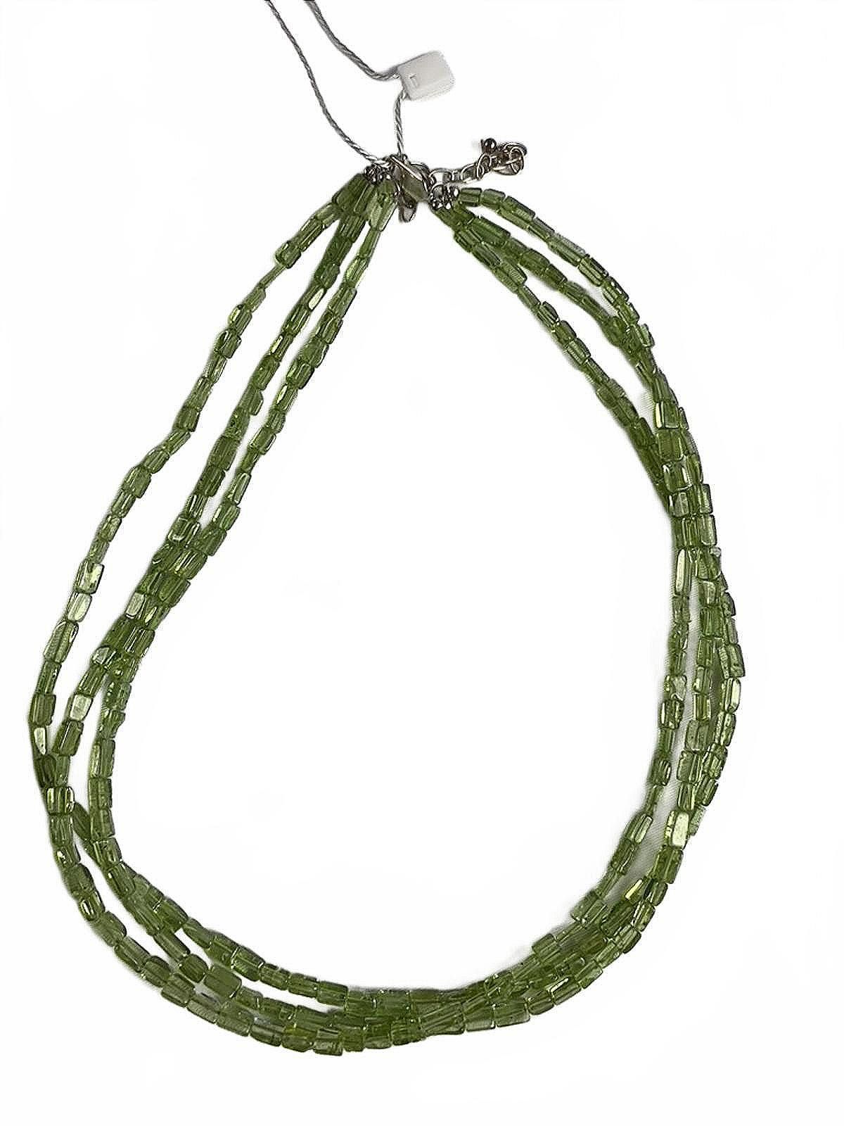 Other Aluma Sterling Silver Findings Green Peridot Bead Necklace Size ONE SIZE - 2 Thumbnail