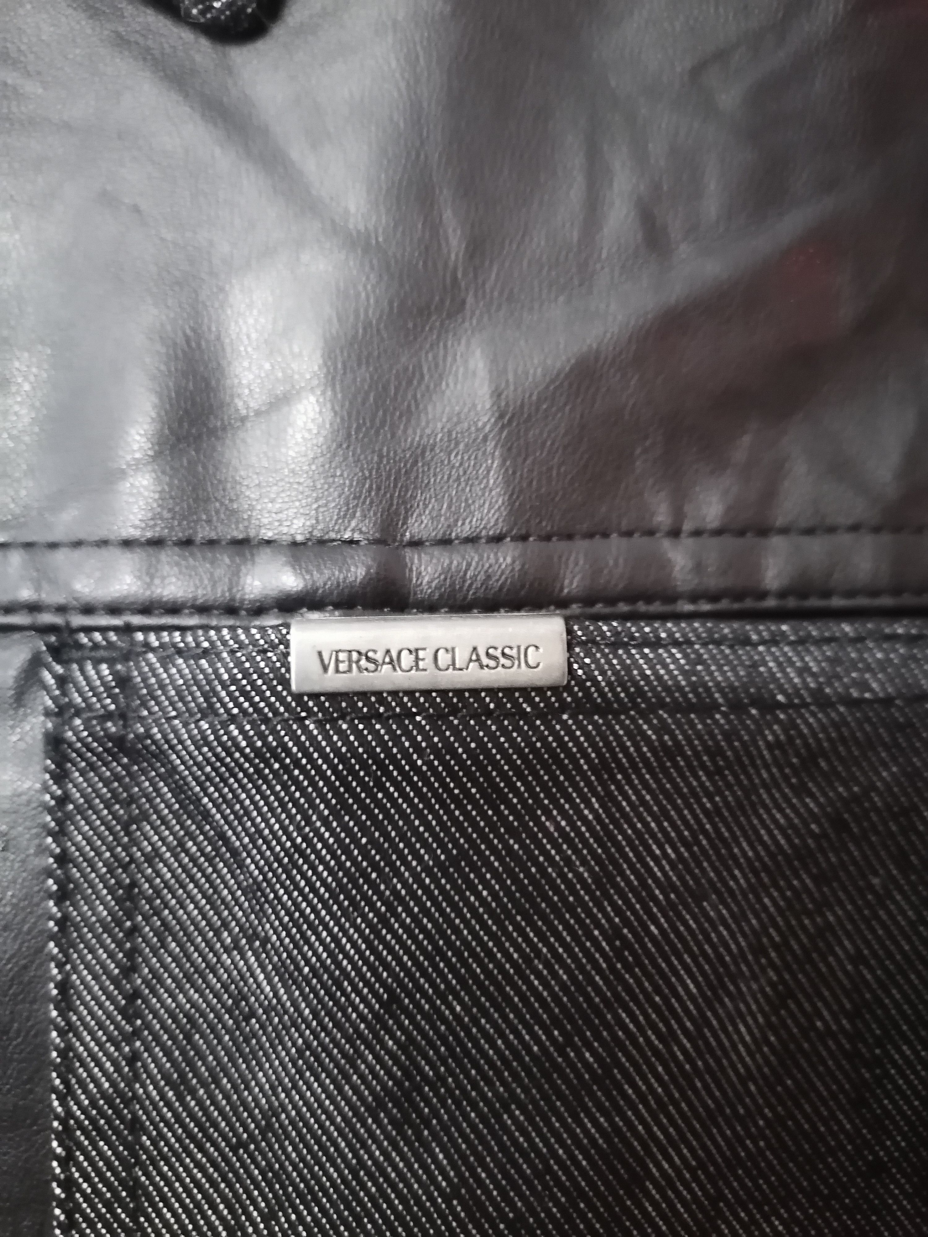 Versace × Versace Jeans Couture Vintage Versace Classic Hybrid Trucker Jackets Size US L / EU 52-54 / 3 - 3 Thumbnail