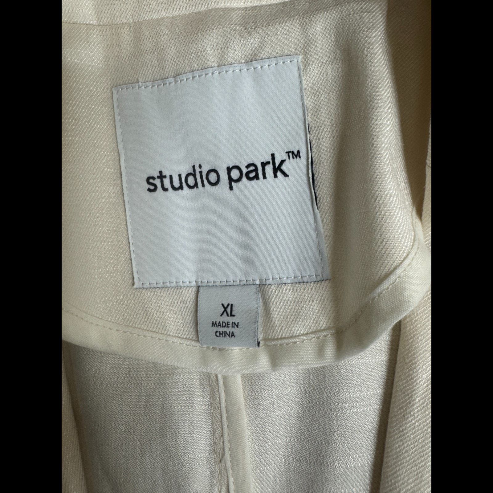 Other Studio Park x Leah Williams Linen Blazer Ivory XL NWOT Size XL / US 12-14 / IT 48-50 - 13 Thumbnail