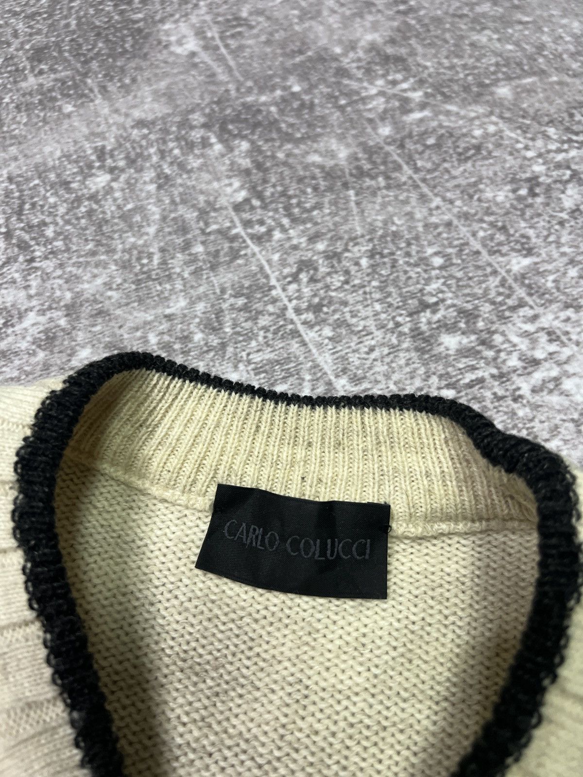 Carlo Colucci Carlo Colucci Vintage 3D Knit Wool Sweater Argyle Pattern Size US L / EU 52-54 / 3 - 4 Thumbnail