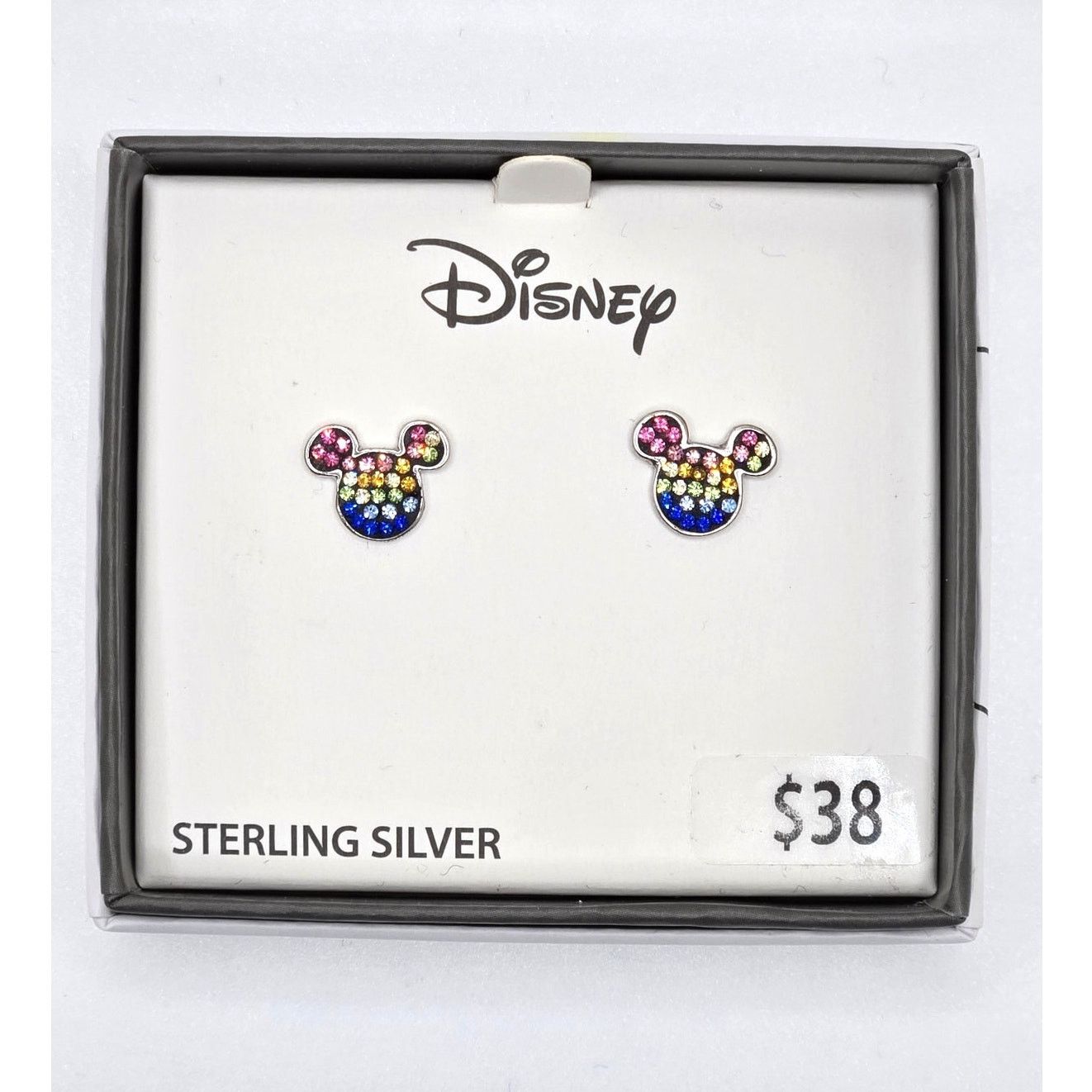 Disney NEW Disney Sterling Silver Mickey MultiColor Crystal Earring Size ONE SIZE - 1 Thumbnail
