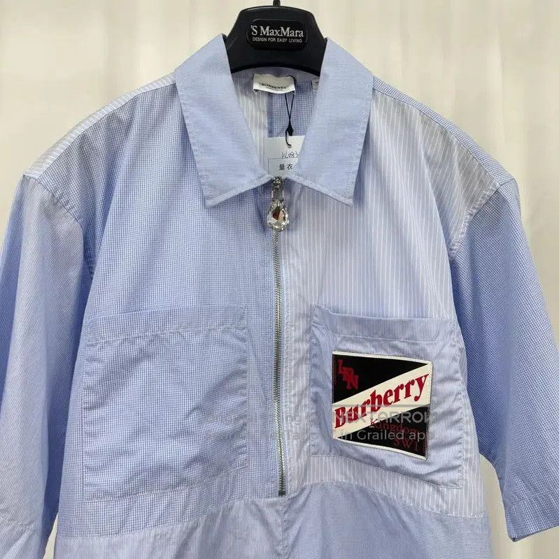 Burberry Burberry Blue Cotton Half. Size US S / EU 44-46 / 1 - 3 Thumbnail