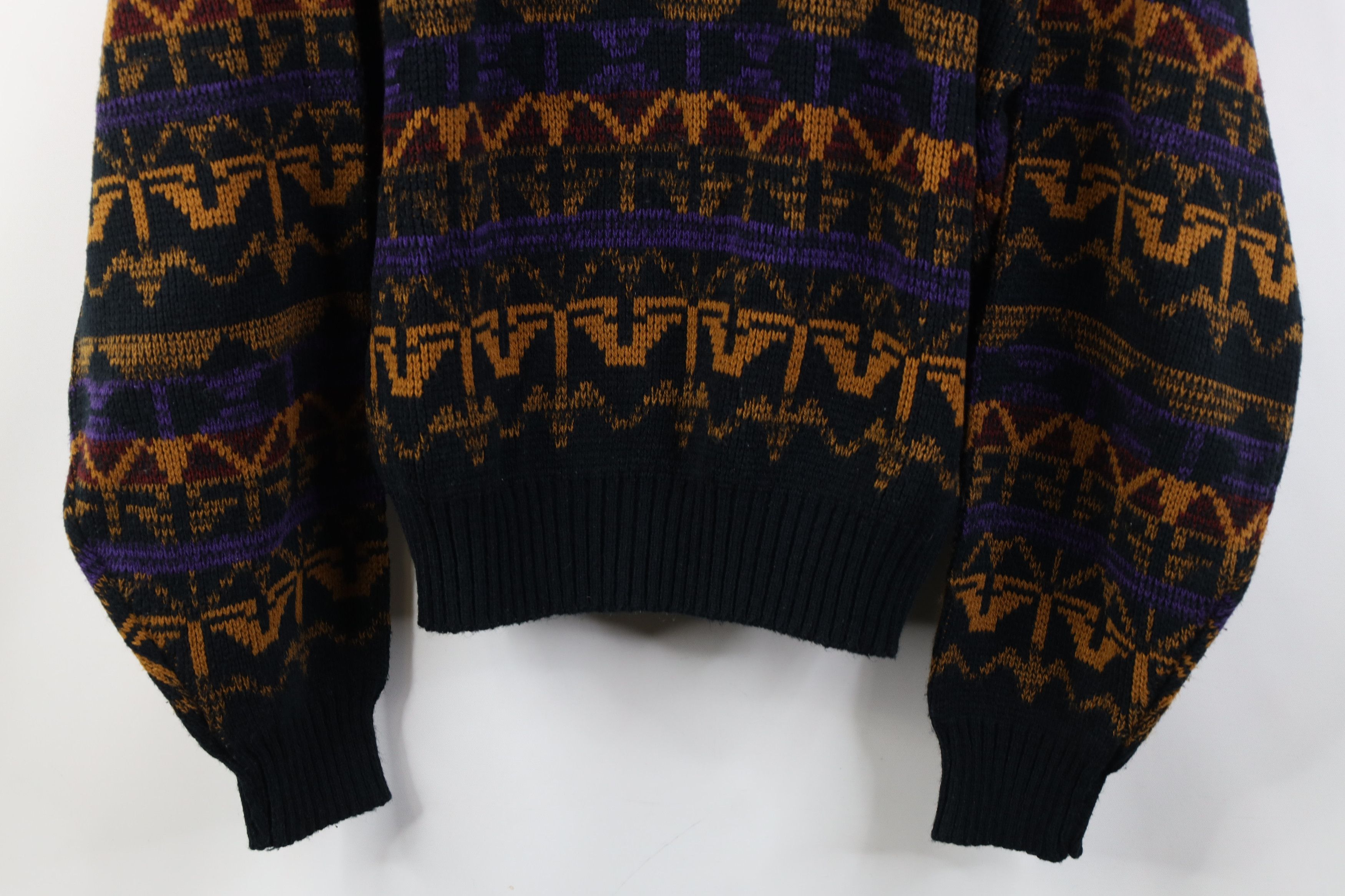 Vintage Vintage 90s Streetwear Geometric Knit Crewneck Sweater Size M / US 6-8 / IT 42-44 - 3 Thumbnail