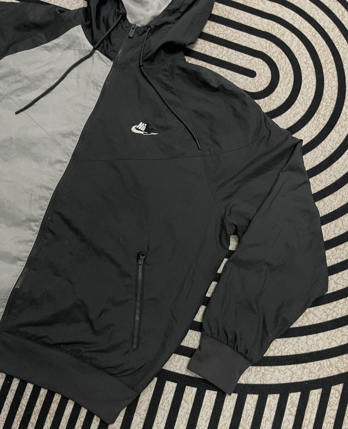 Nike 2000s NIKE RUNNING HOODIE WINDBREAKER 2 TONE Size US XXL / EU 58 / 5 - 4 Thumbnail