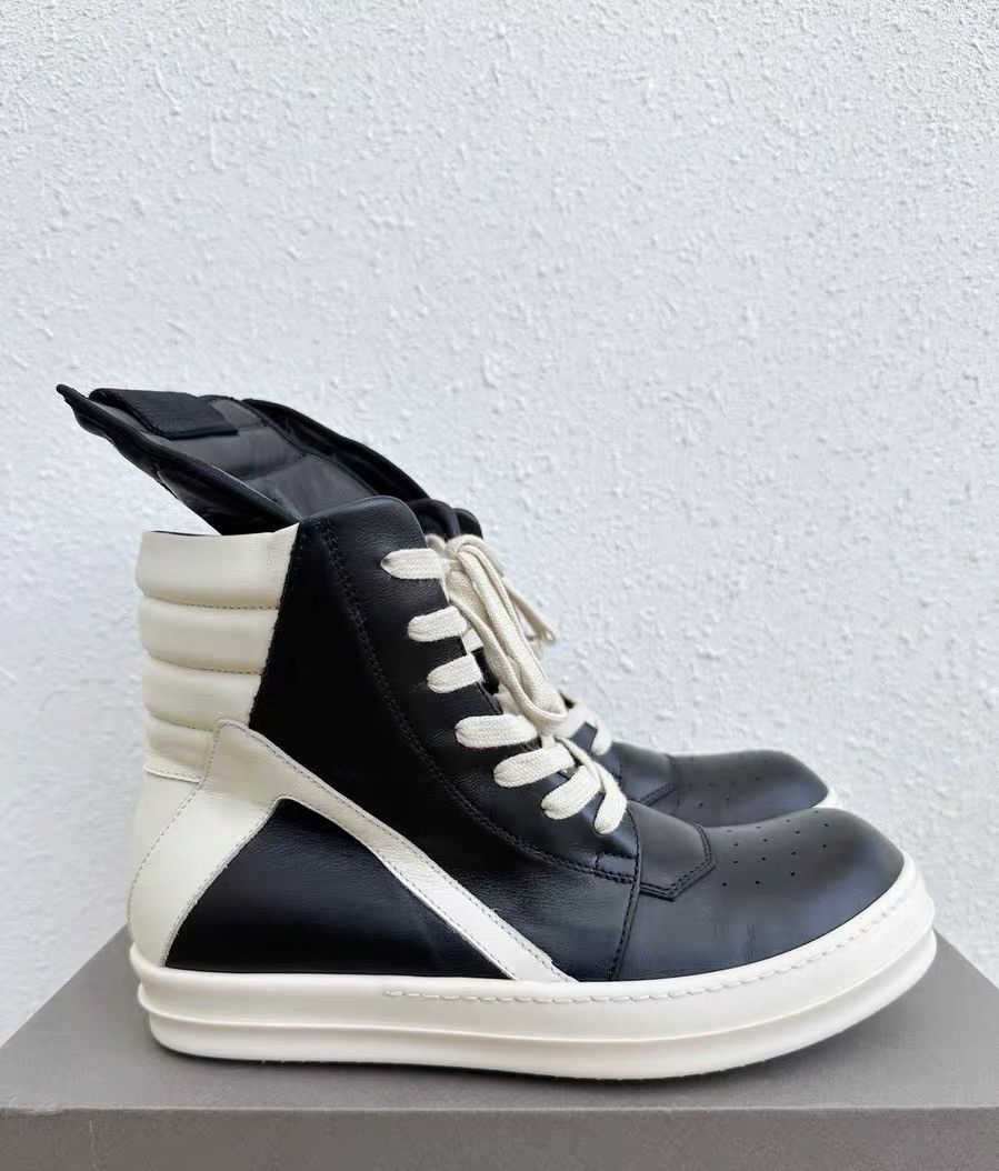 Rick Owens Rick Owens Geobasket leather high-top classic Size US 7.5 / EU 40-41 - 1 Thumbnail