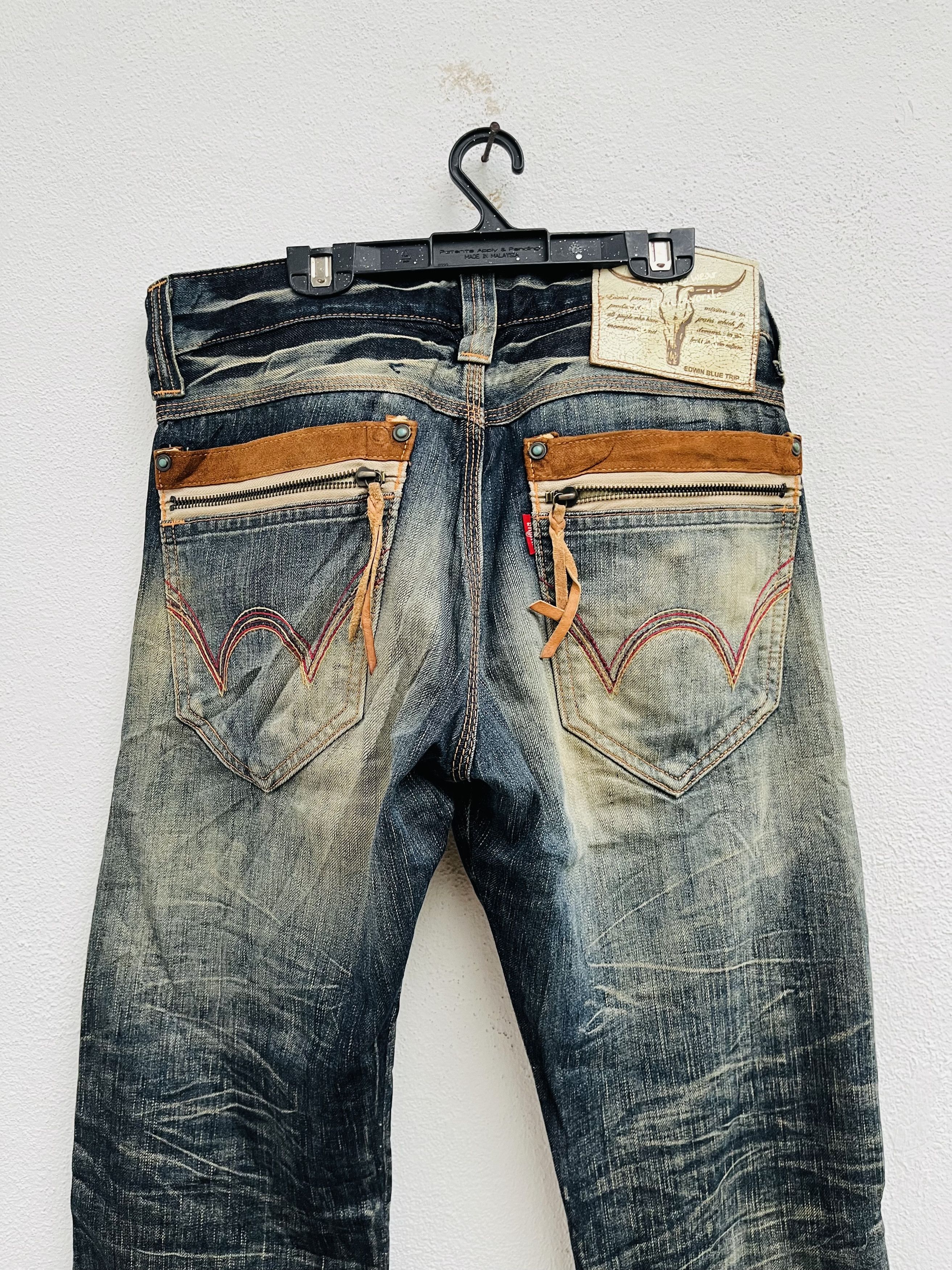 Japanese Brand × Wrangler Vintage Edwin Exclusive XV Japanese Distressed Fashion Style Size US 32 / EU 48 - 10 Thumbnail