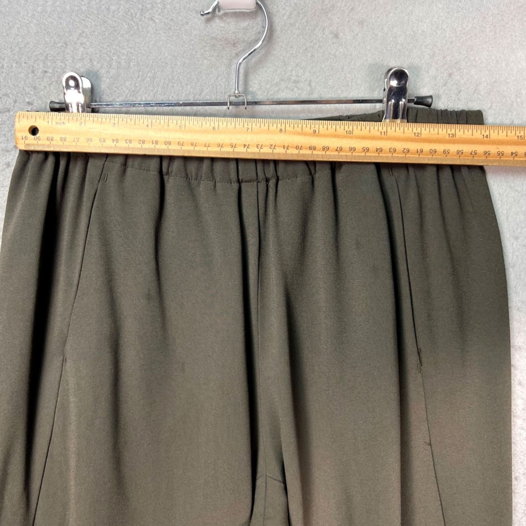 Vintage Babaton Womens Pants Jogger Olive Green Size S with Elastic Waistband & Cuffed Hem Size 28" / US 6 / IT 42 - 5 Thumbnail