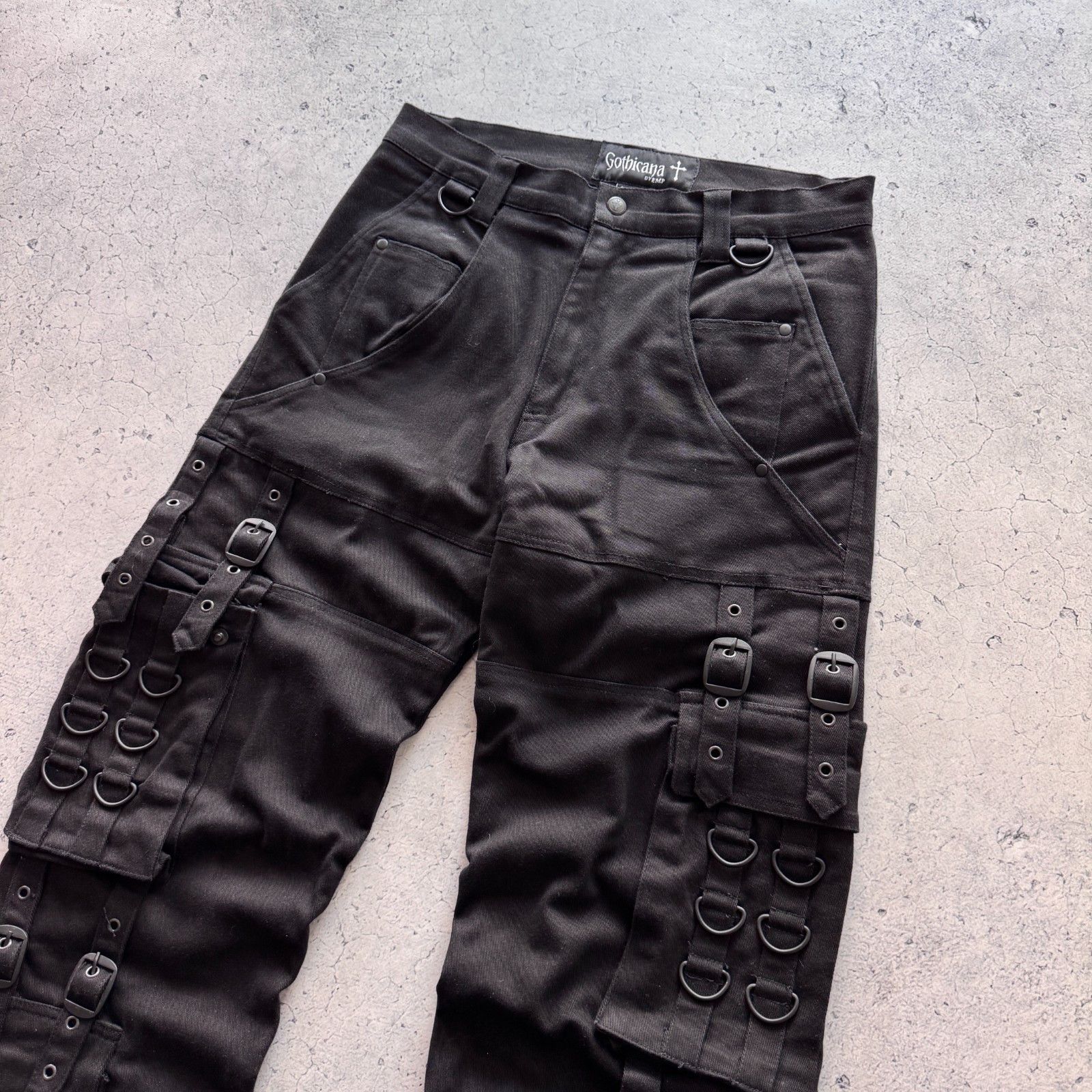 Tripp NYC Gothicana Bandage Cargo Y2K Pants Avantgarde Vintage Size US 32 / EU 48 - 4 Thumbnail