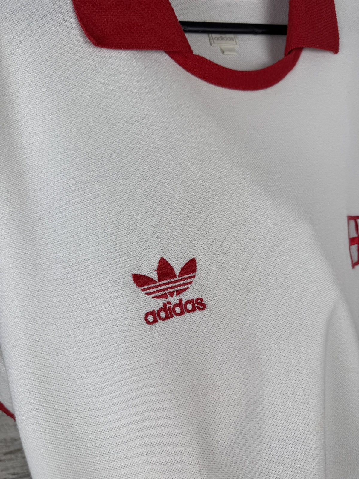 Adidas × Vintage Mens Vintage Adidas England T-shirt polos soccer jersey y2k Size US L / EU 52-54 / 3 - 6 Thumbnail