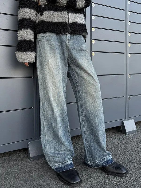 Japanese Brand × Jean Retro loose casual wide leg jeans Size US 32 / EU 48 - 4 Thumbnail