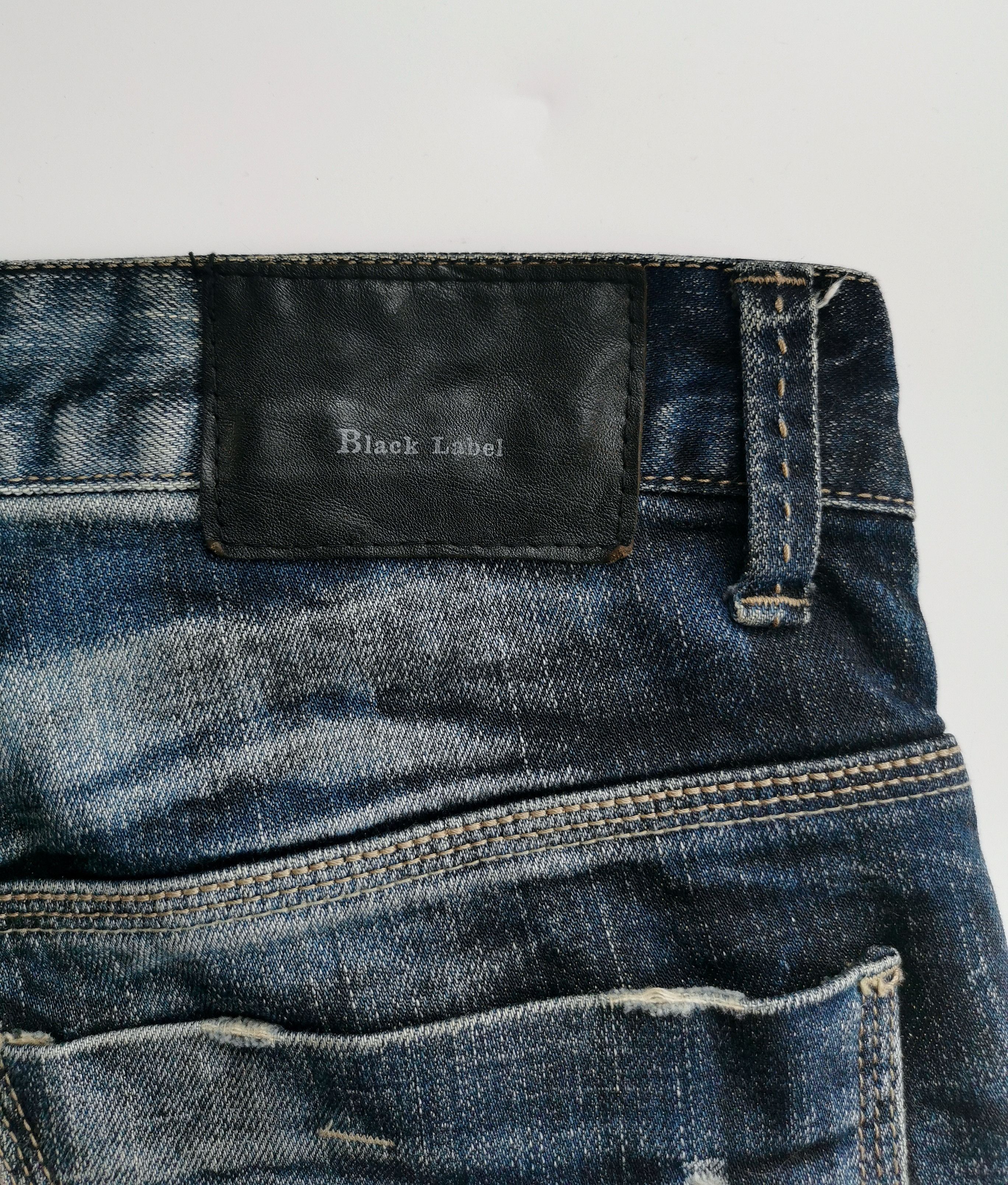 Black Label Black Label Luster Clawmark Distressed Skinny Denim Jeans Size US 32 / EU 48 - 11 Thumbnail