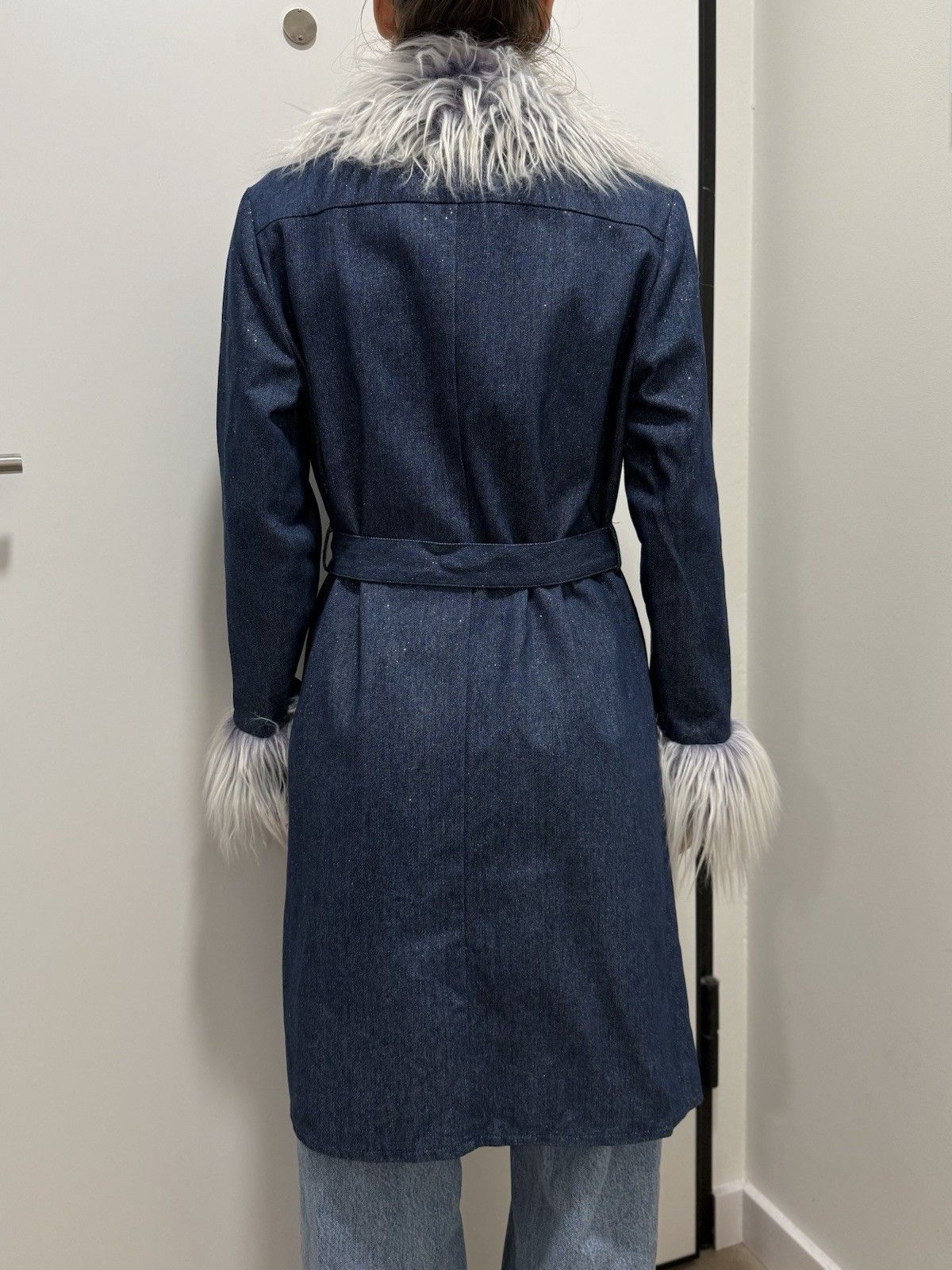 Dolls Kill Dolls Kill x Bratz Denim y2k Coat Faux Fur Trim Blue Size M Size M / US 6-8 / IT 42-44 - 7 Thumbnail