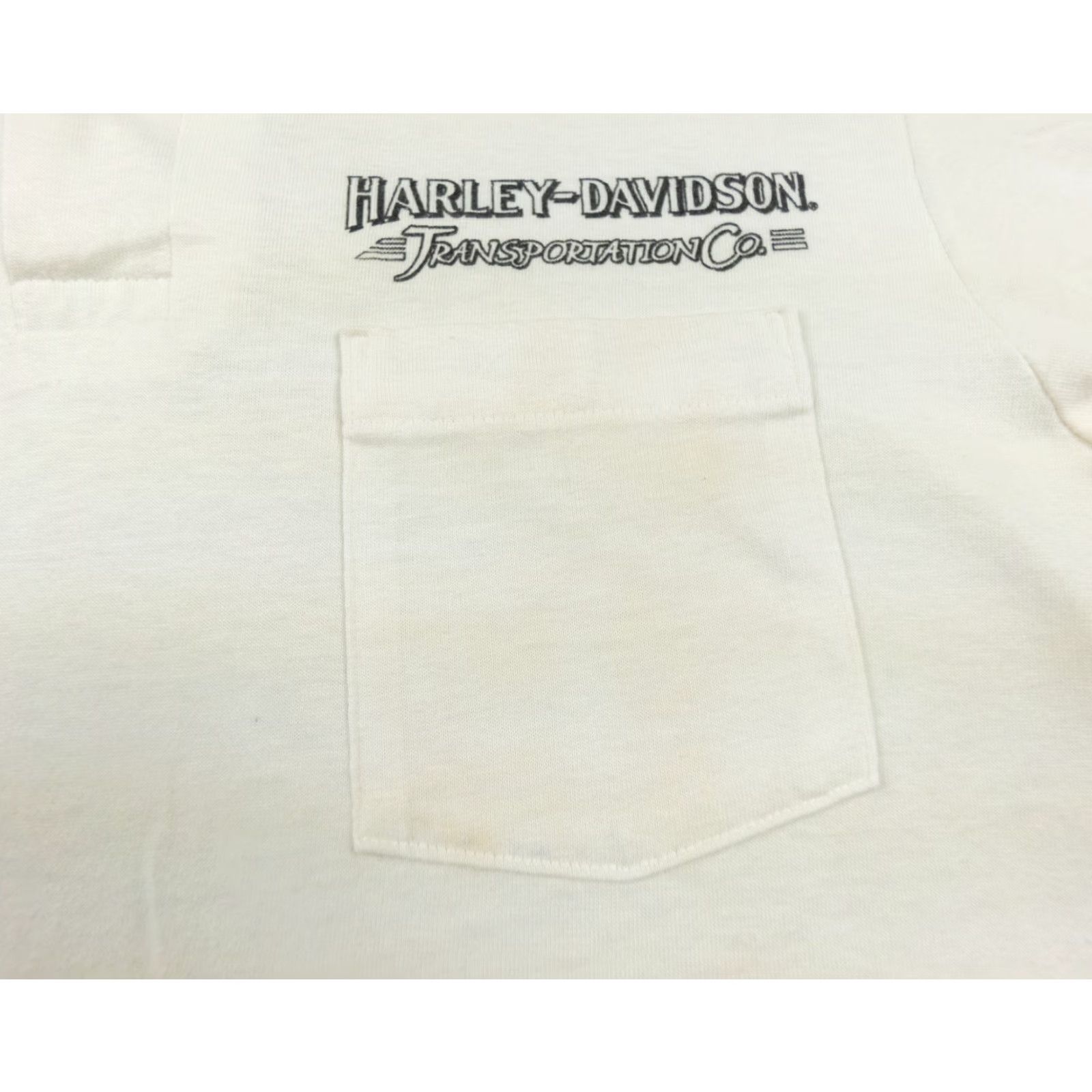 Harley Davidson VINTAGE Harley-Davidson Polo Shirt Adult XL White Short Sleeve Motorcycle Shirt Polo Harley-Davidson 80s 90s Mens Size US XL / EU 56 / 4 - 4 Thumbnail