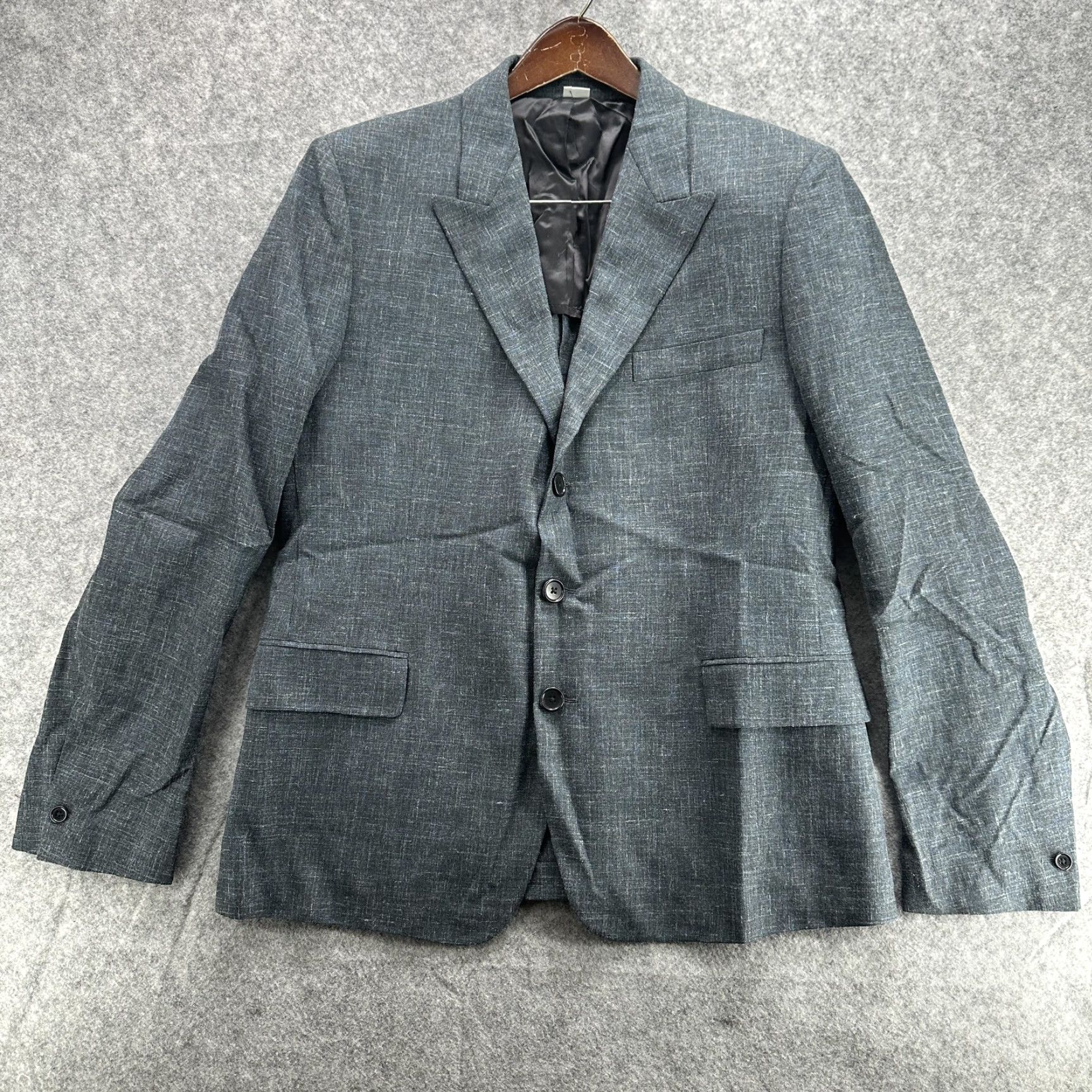 Stella McCartney STELLA MCCARTNEY Sport Coat / Blazer Men 54 Gray Wool Linen 2-Piece Notch Lapel 3-Button Italy Regular size 54 Mens Size 54R - 2 Thumbnail