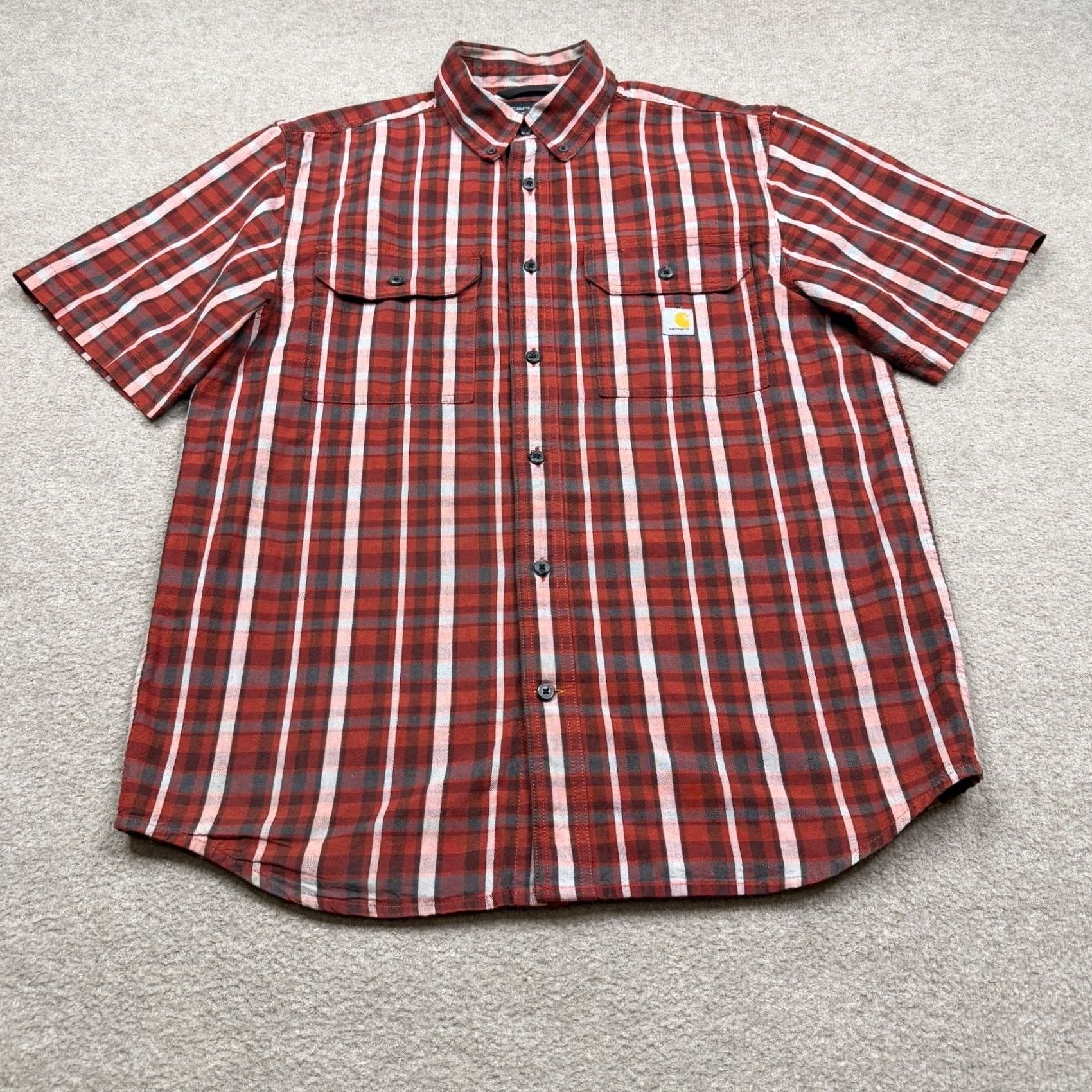 Carhartt VINTAGE Carhartt Button-Up Shirt Men M Red Plaid Workwear Collared Short Sleeve Size US M / EU 48-50 / 2 - 3 Thumbnail